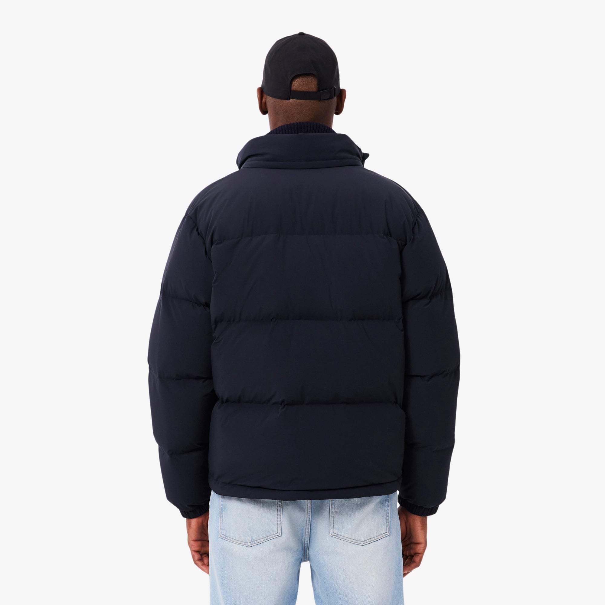 Erkek Relaxed Fit Kapüşonlu Lacivert Mont