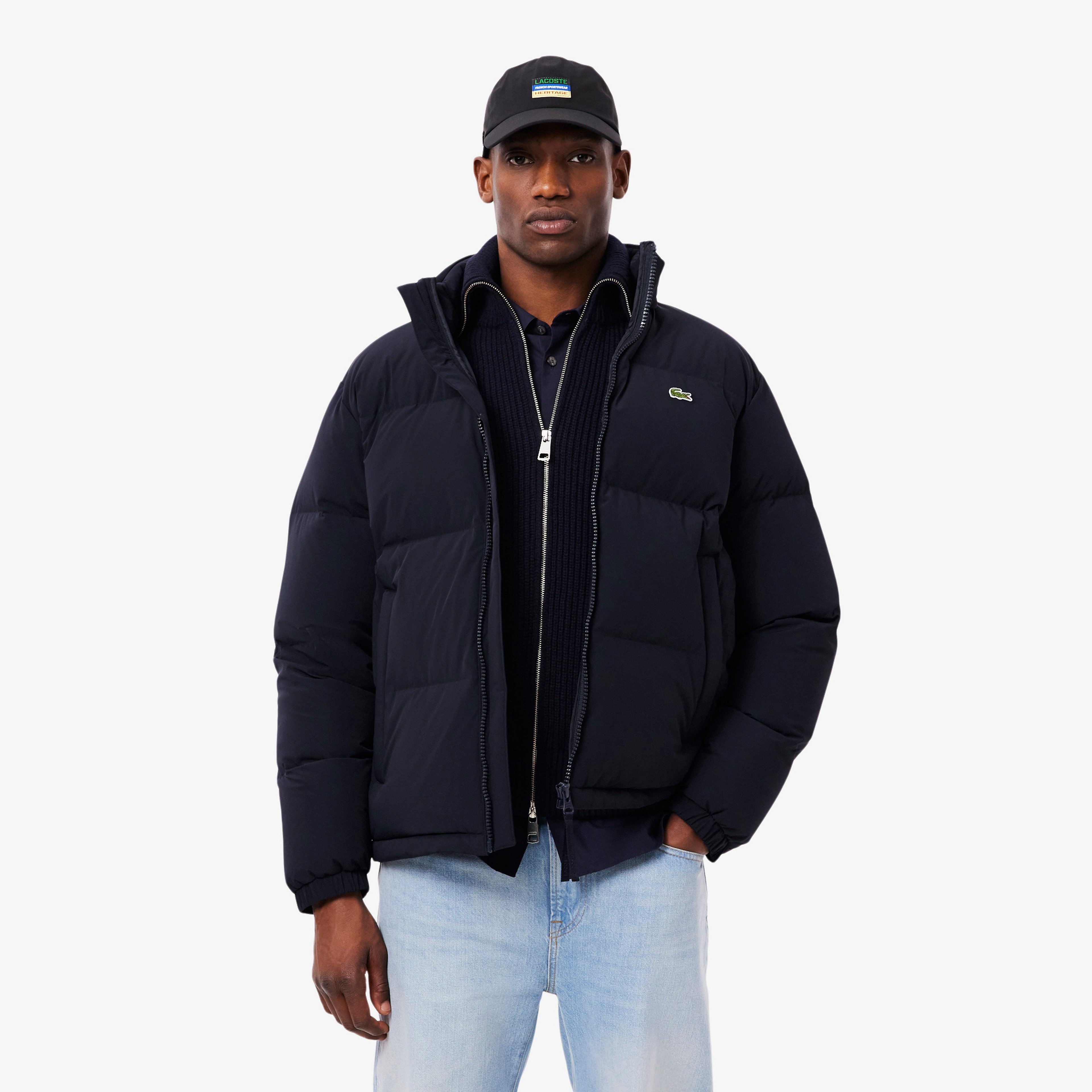 Erkek Relaxed Fit Kapüşonlu Lacivert Mont Erkek Relaxed Fit Kapüşonlu Lacivert Mont
