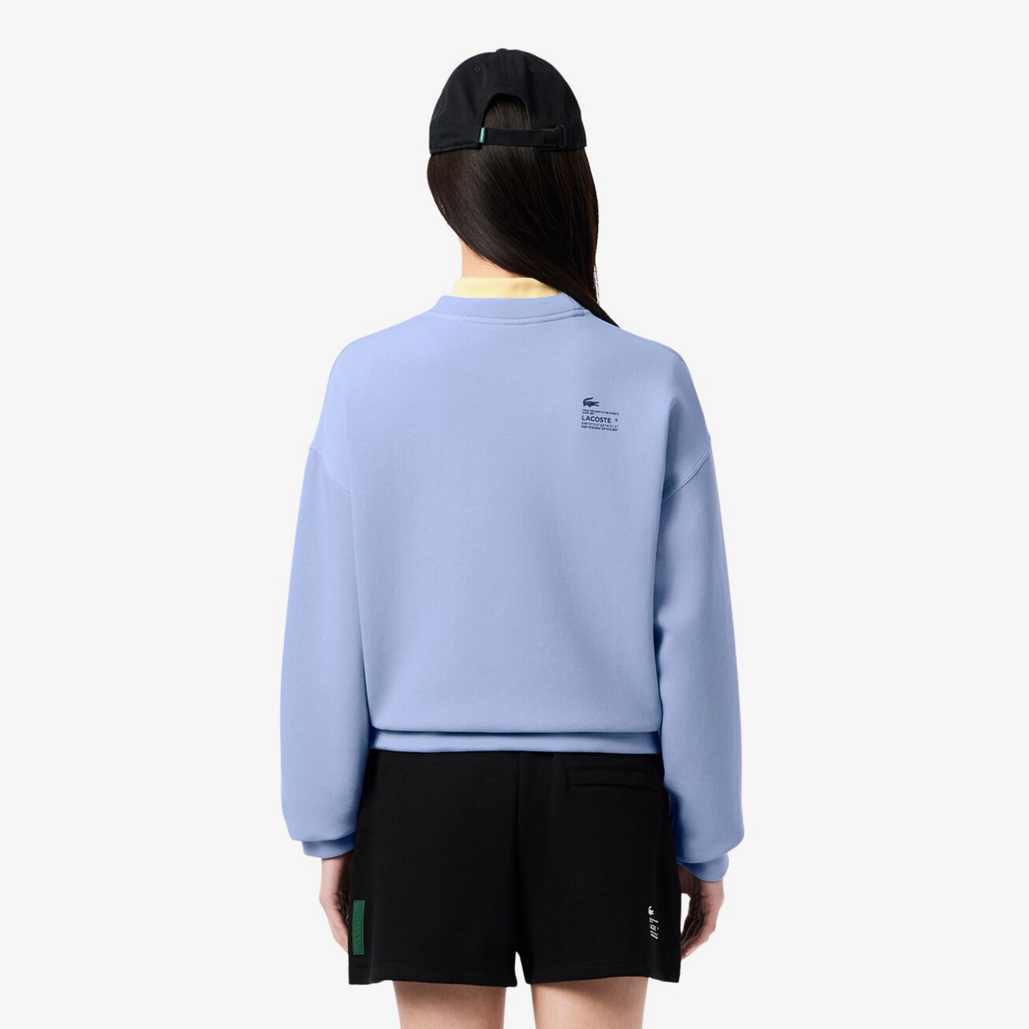 Kadın Oversize Fit Bisiklet Yaka Mavi Sweatshirt