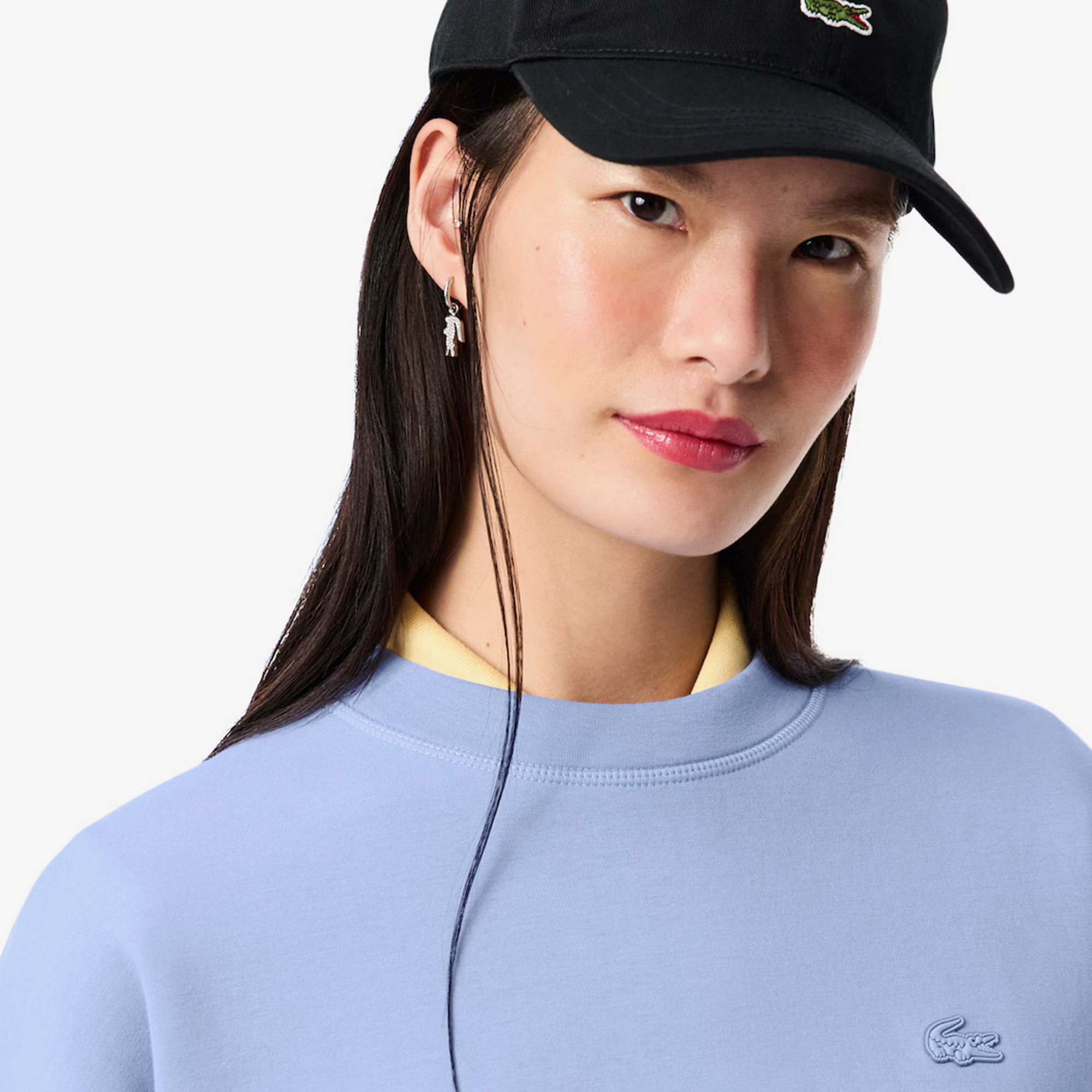 Kadın Oversize Fit Bisiklet Yaka Mavi Sweatshirt