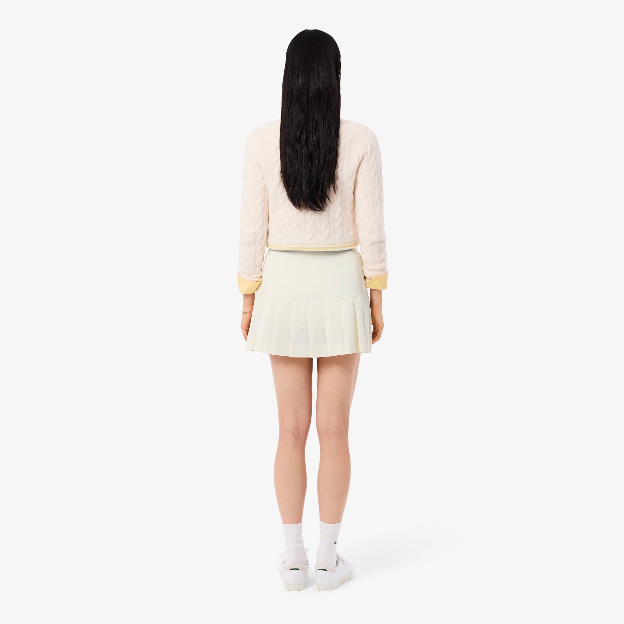 Kadın Flare Fit Krem Etek