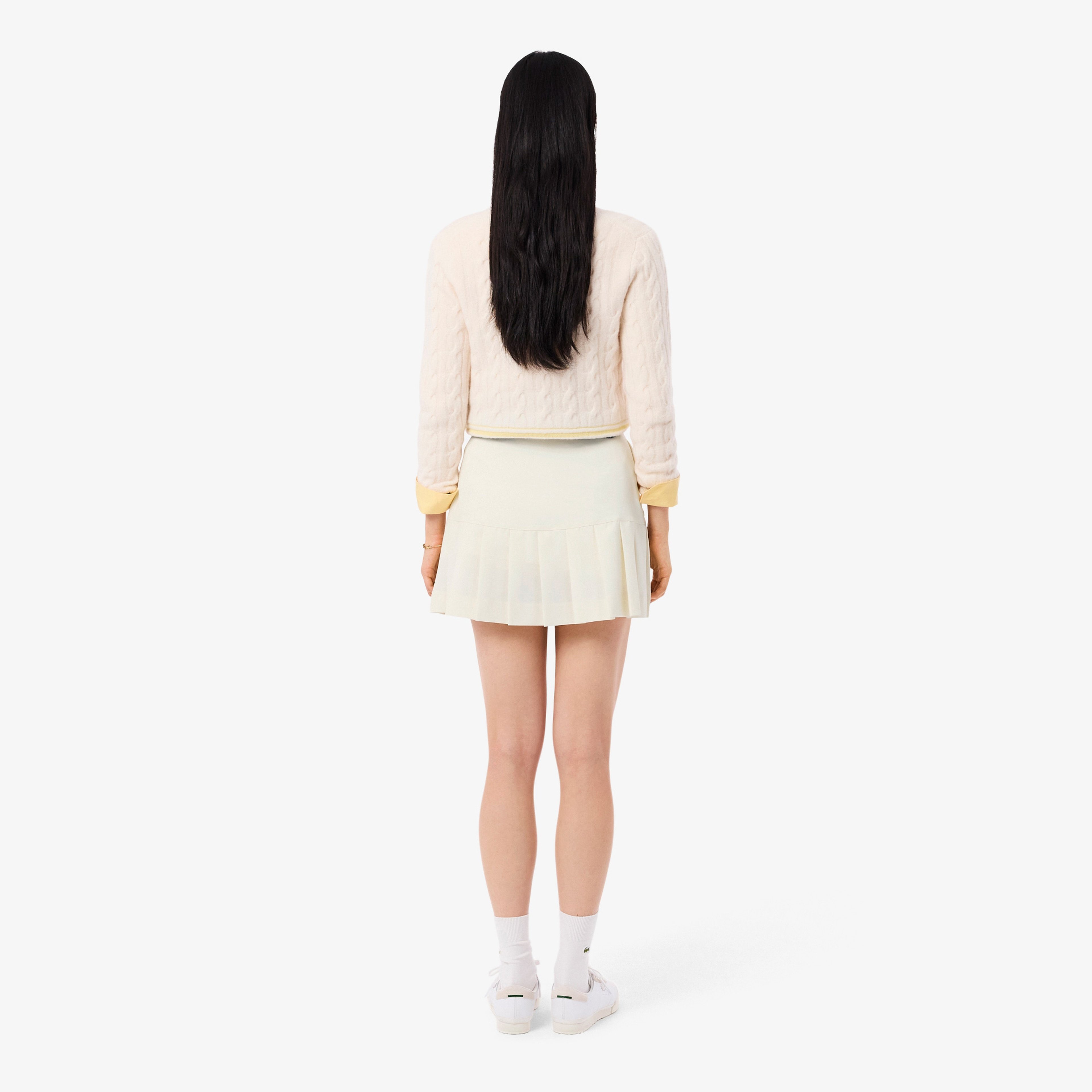 Kadın Flare Fit Krem Etek
