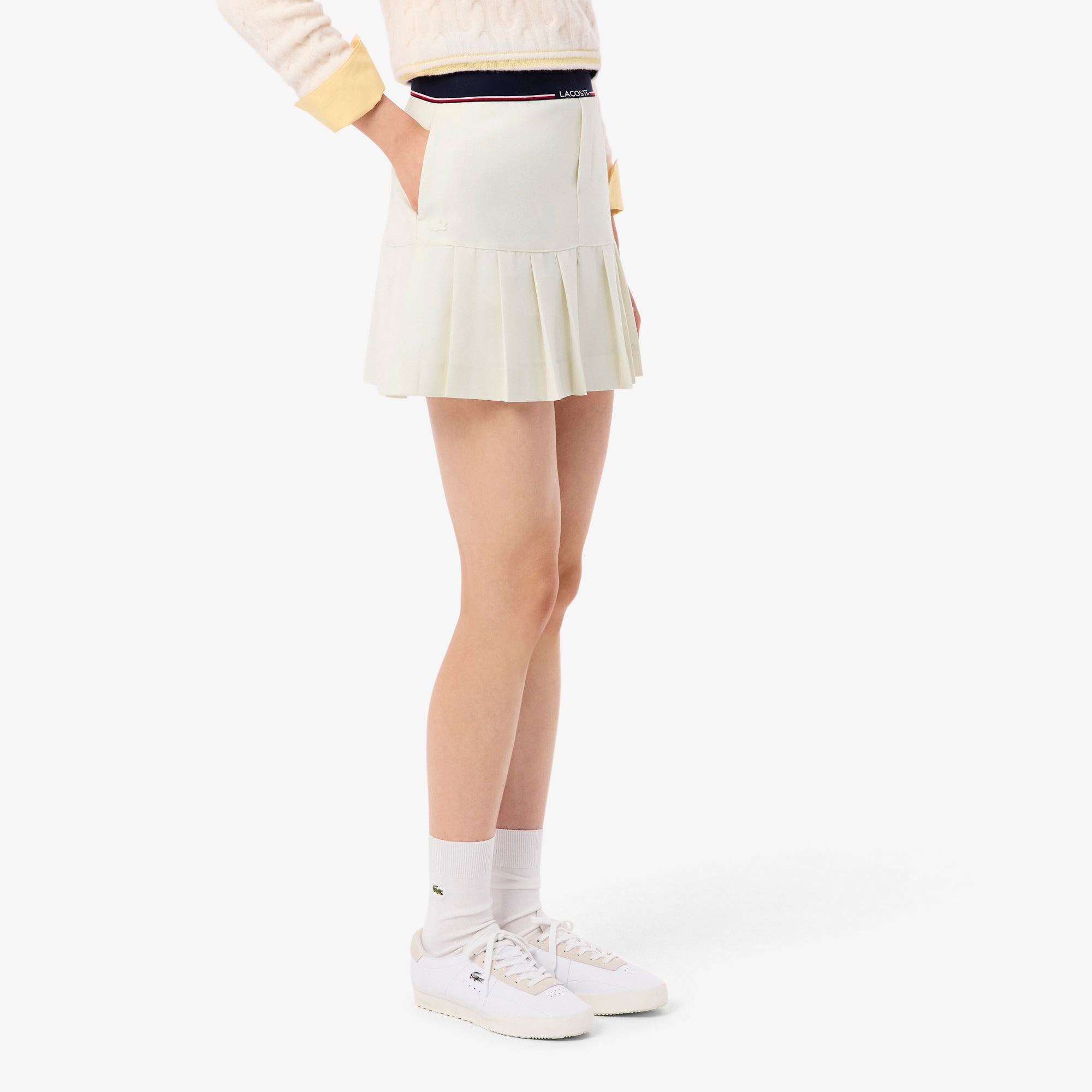 Kadın Flare Fit Krem Etek