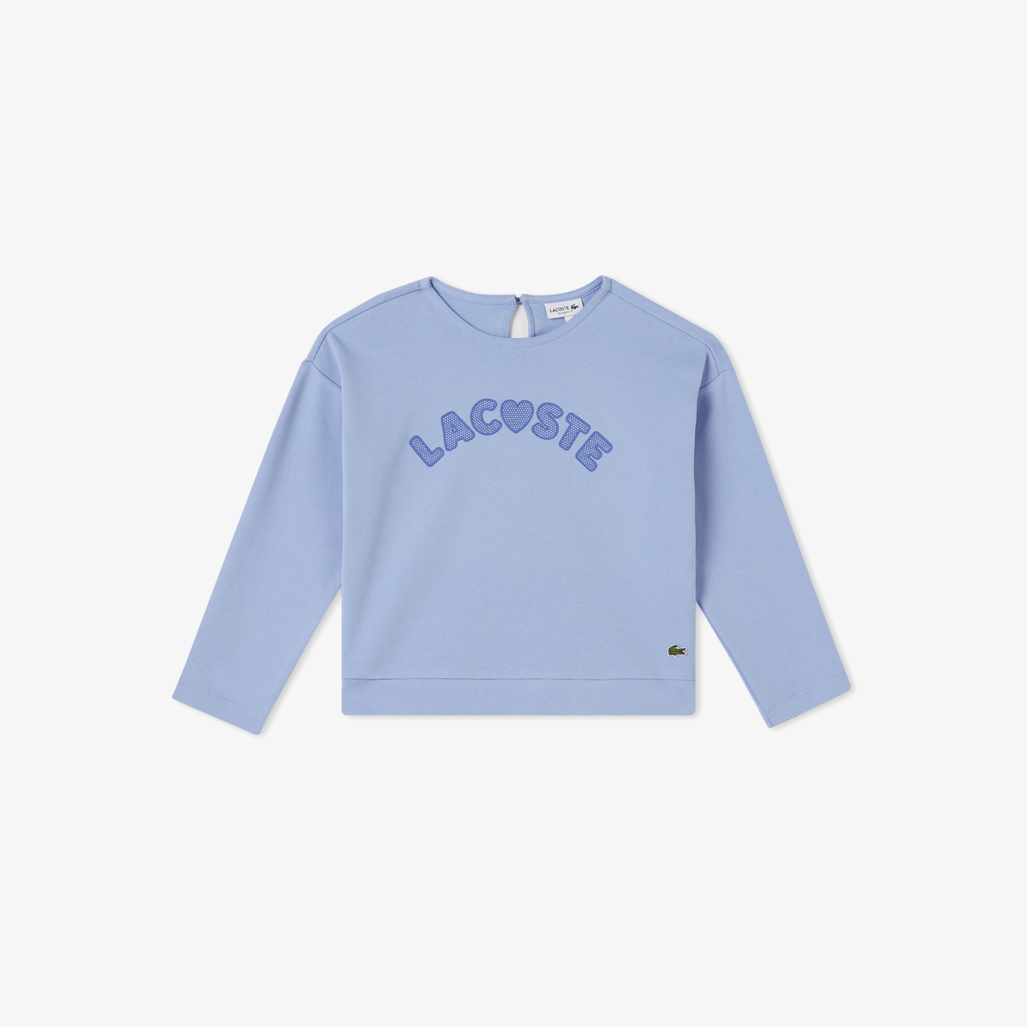 Çocuk Uzun Kollu Bisiklet Yaka Baskılı Mavi T-Shirt