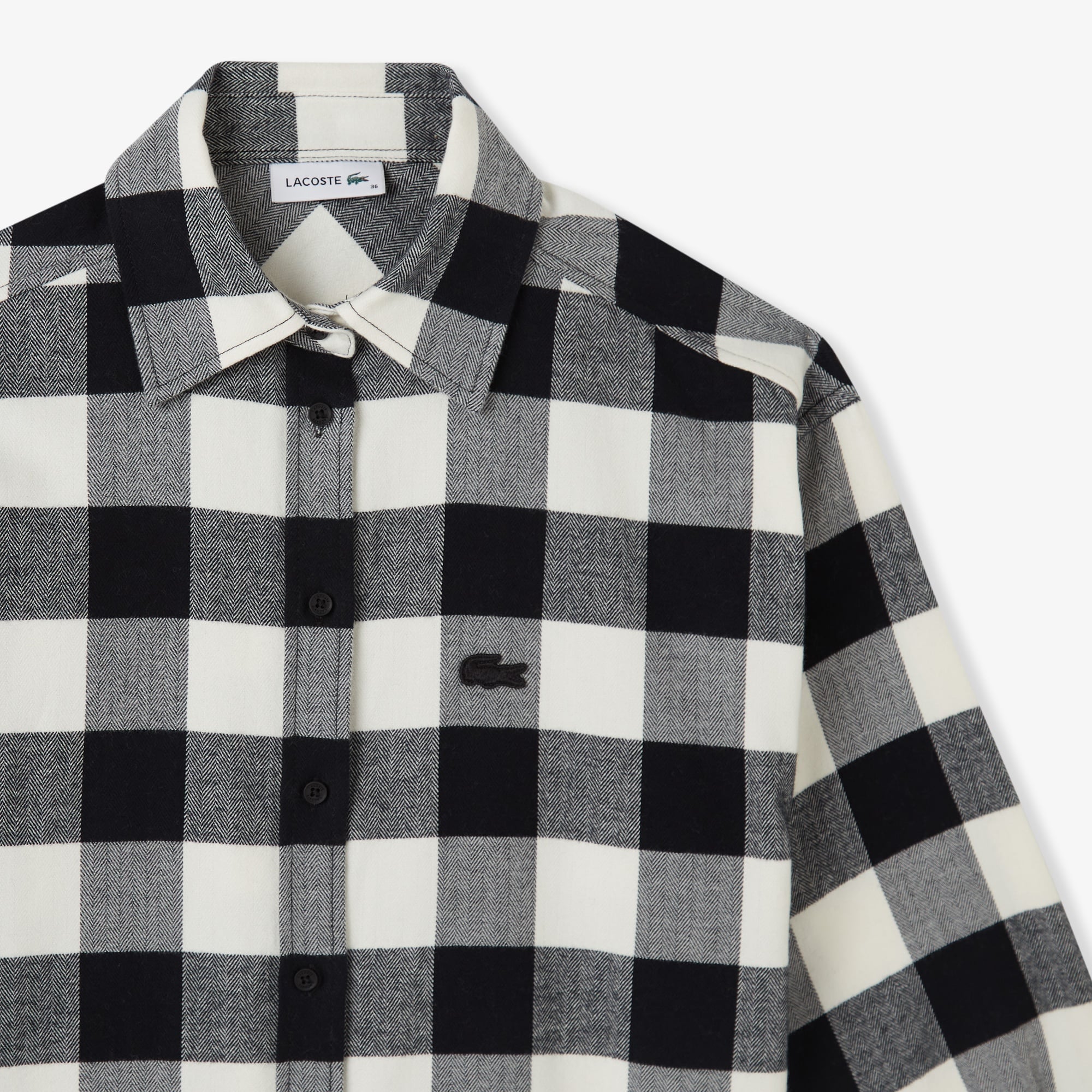 Kadın Kareli Siyah Gömlek