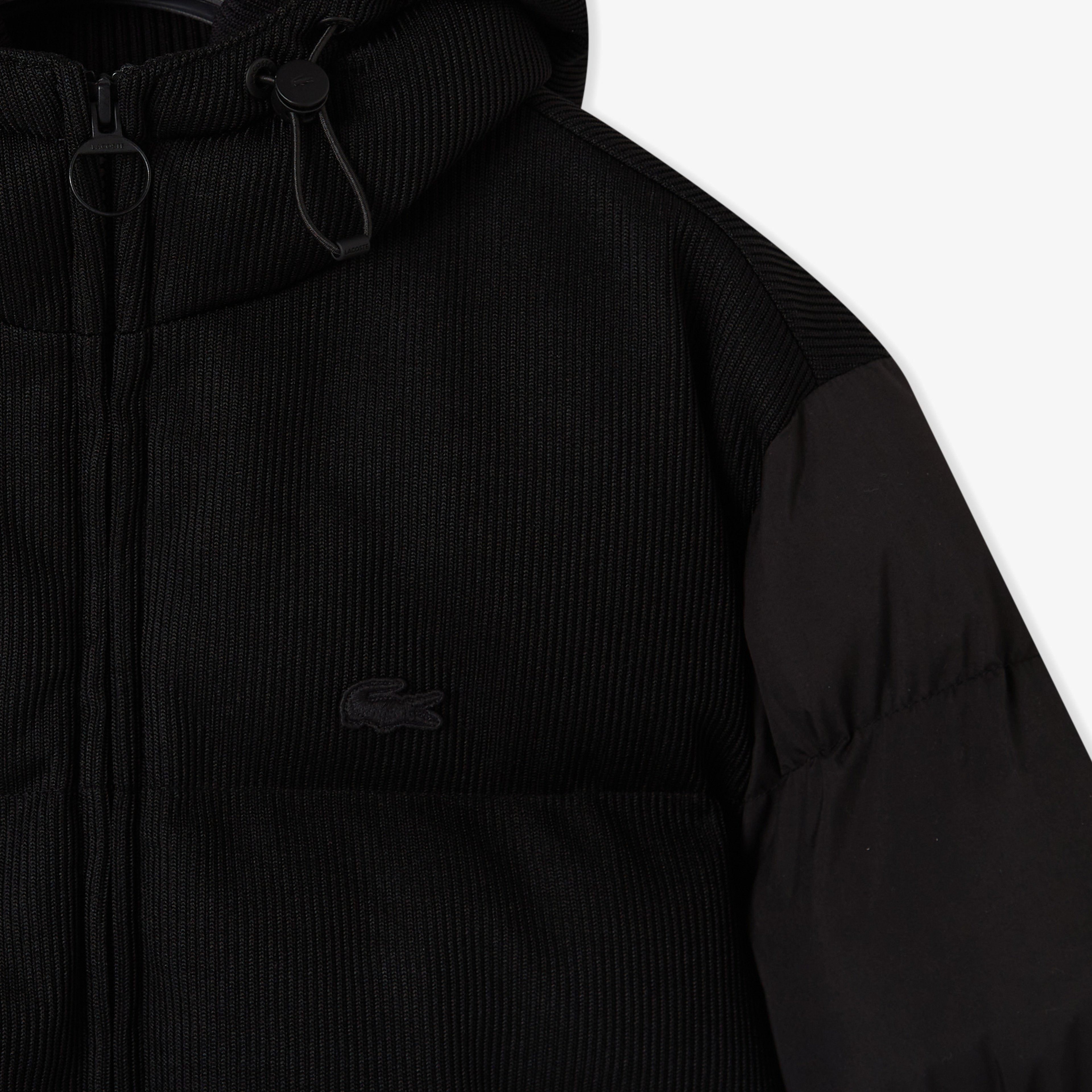 Kadın Kapüşonlu Siyah Mont