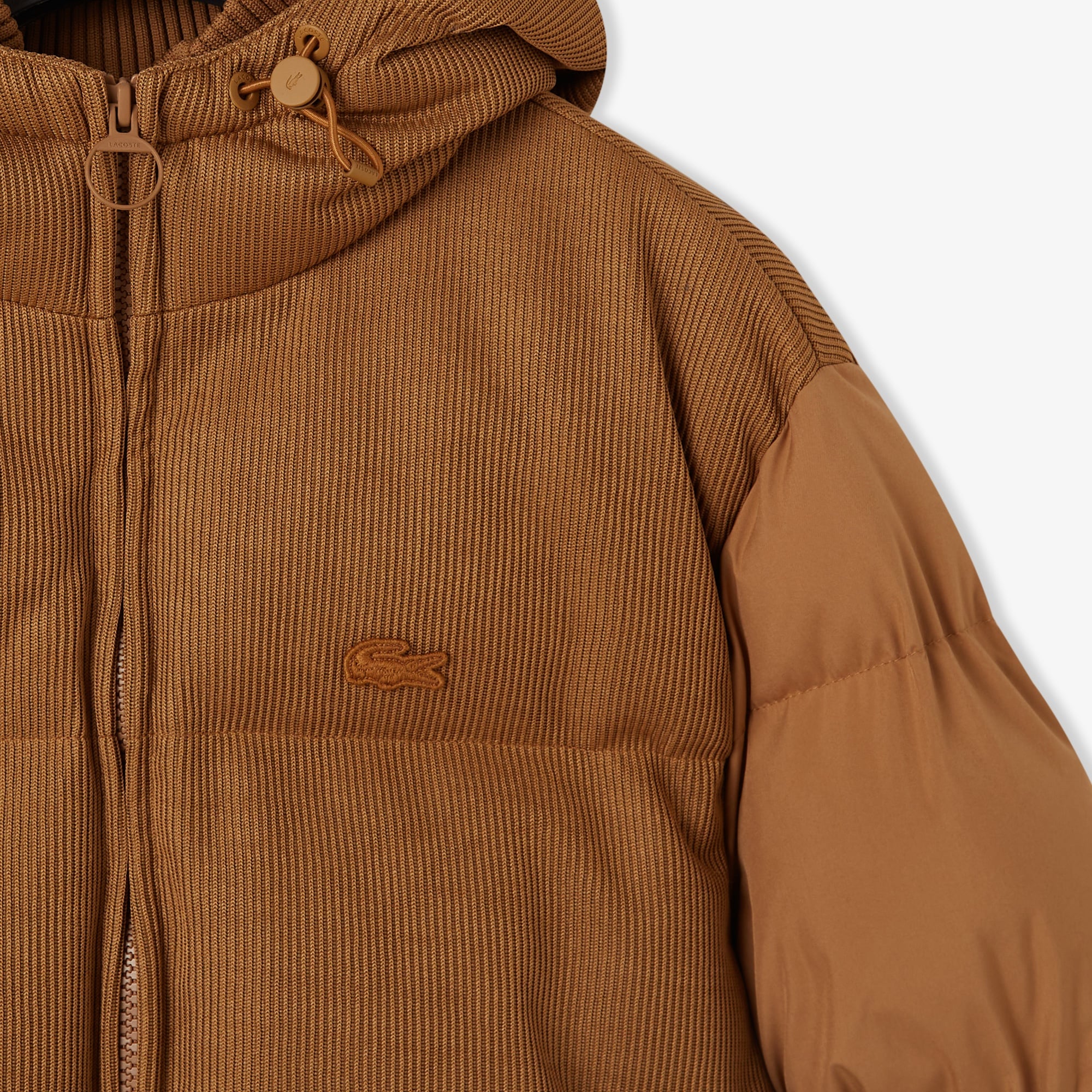 Kadın Kapüşonlu Açık Kahverengi Mont