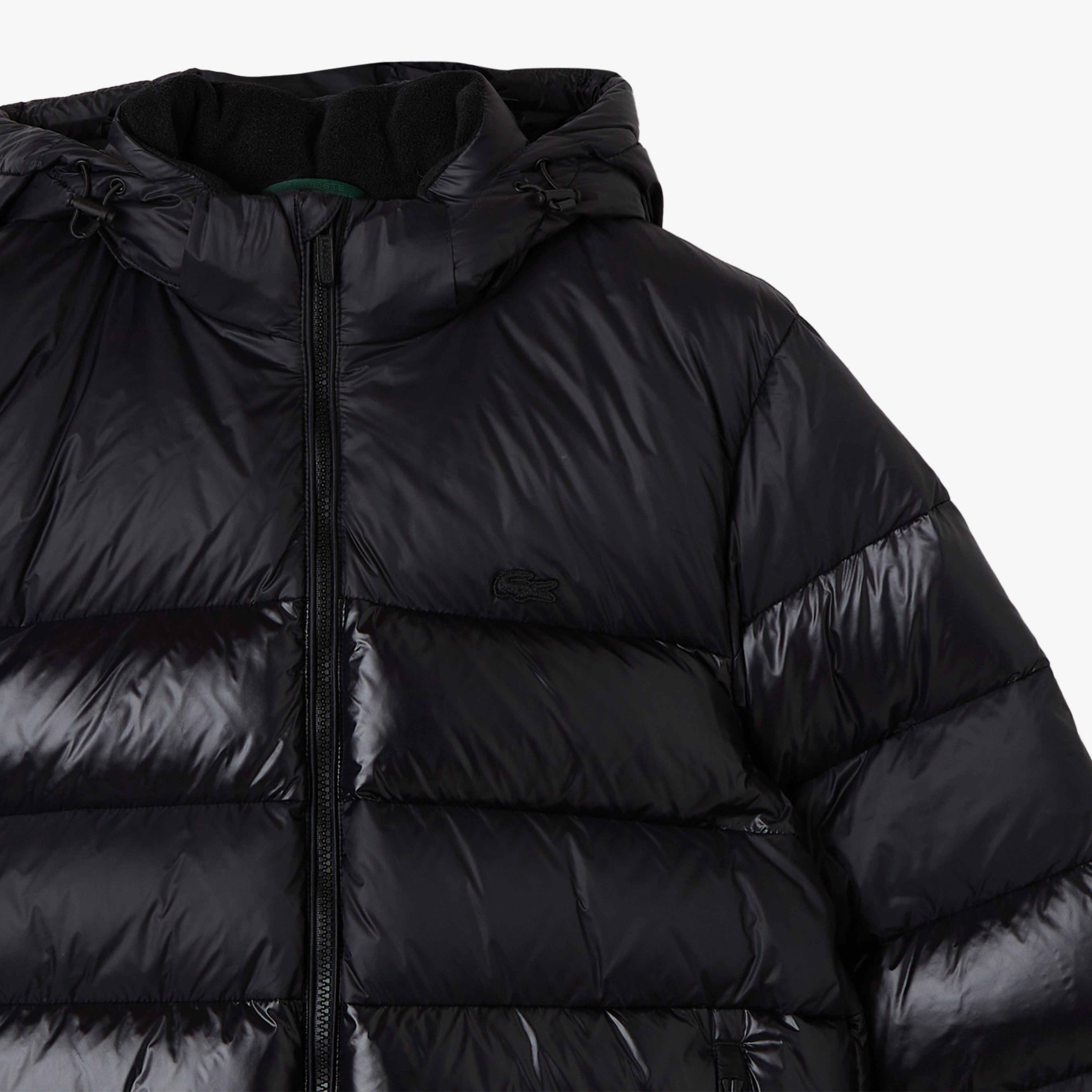 Erkek Relaxed Fit Kapüşonlu Siyah Mont