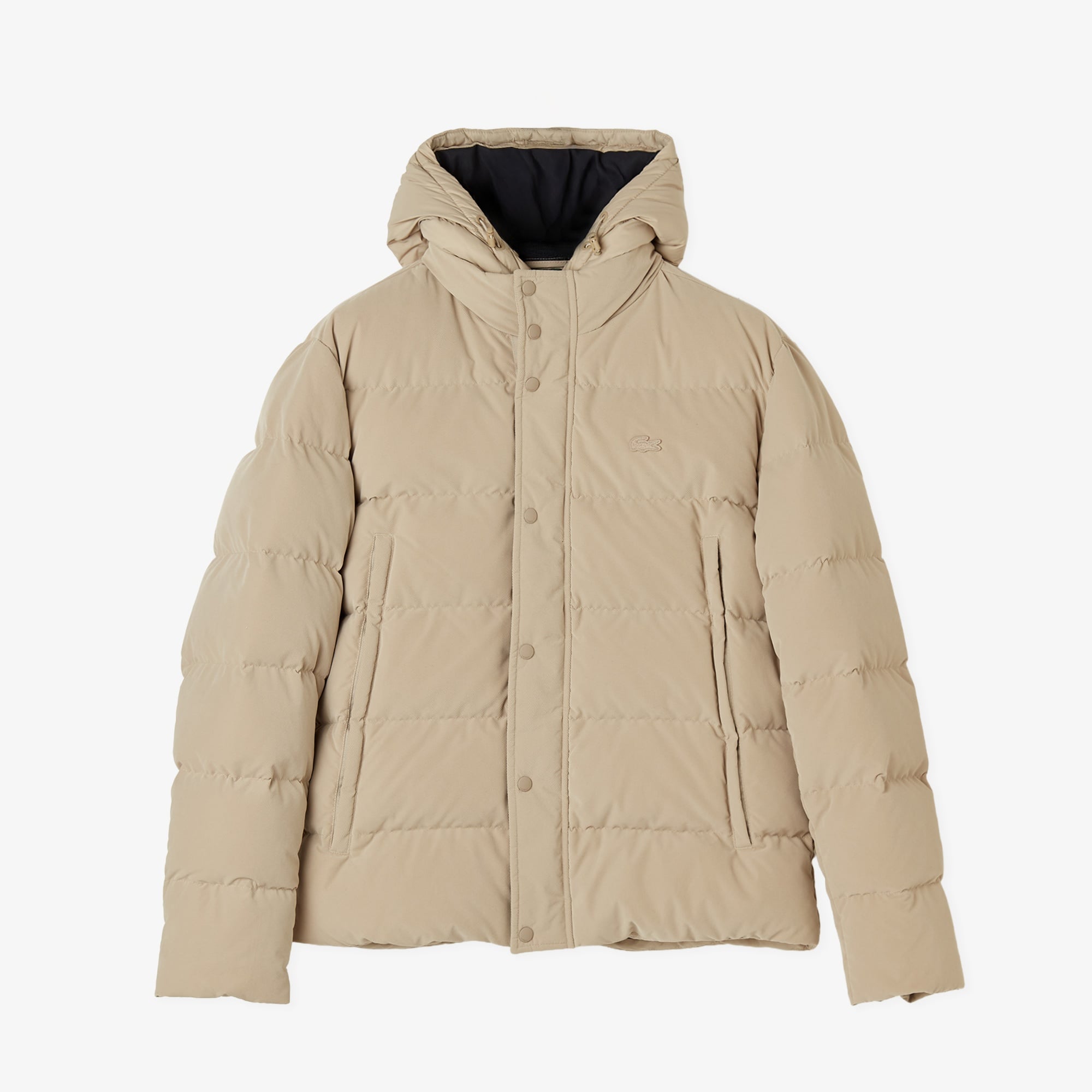 Erkek Kapüşonlu Bej Mont