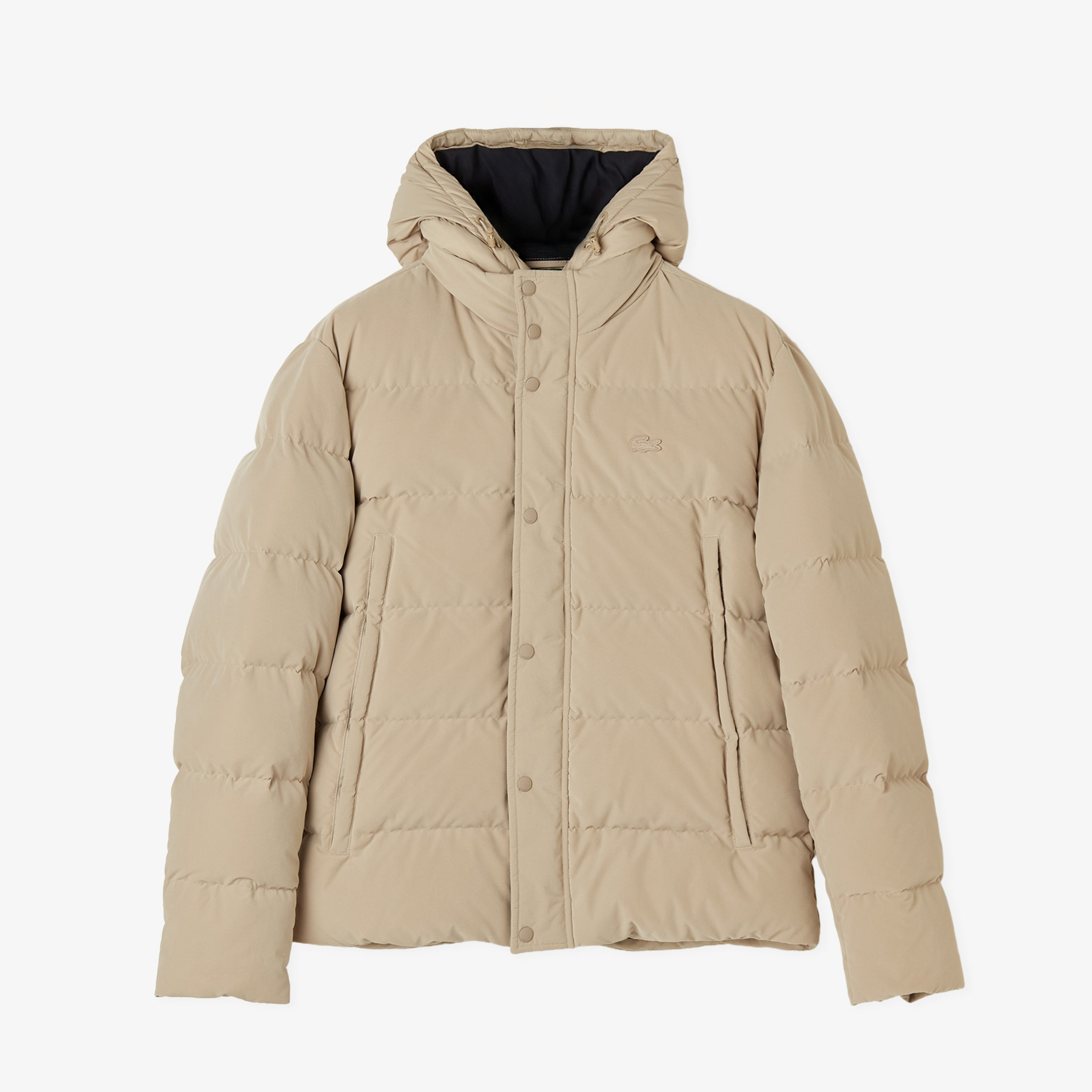 Erkek Kapüşonlu Bej Mont