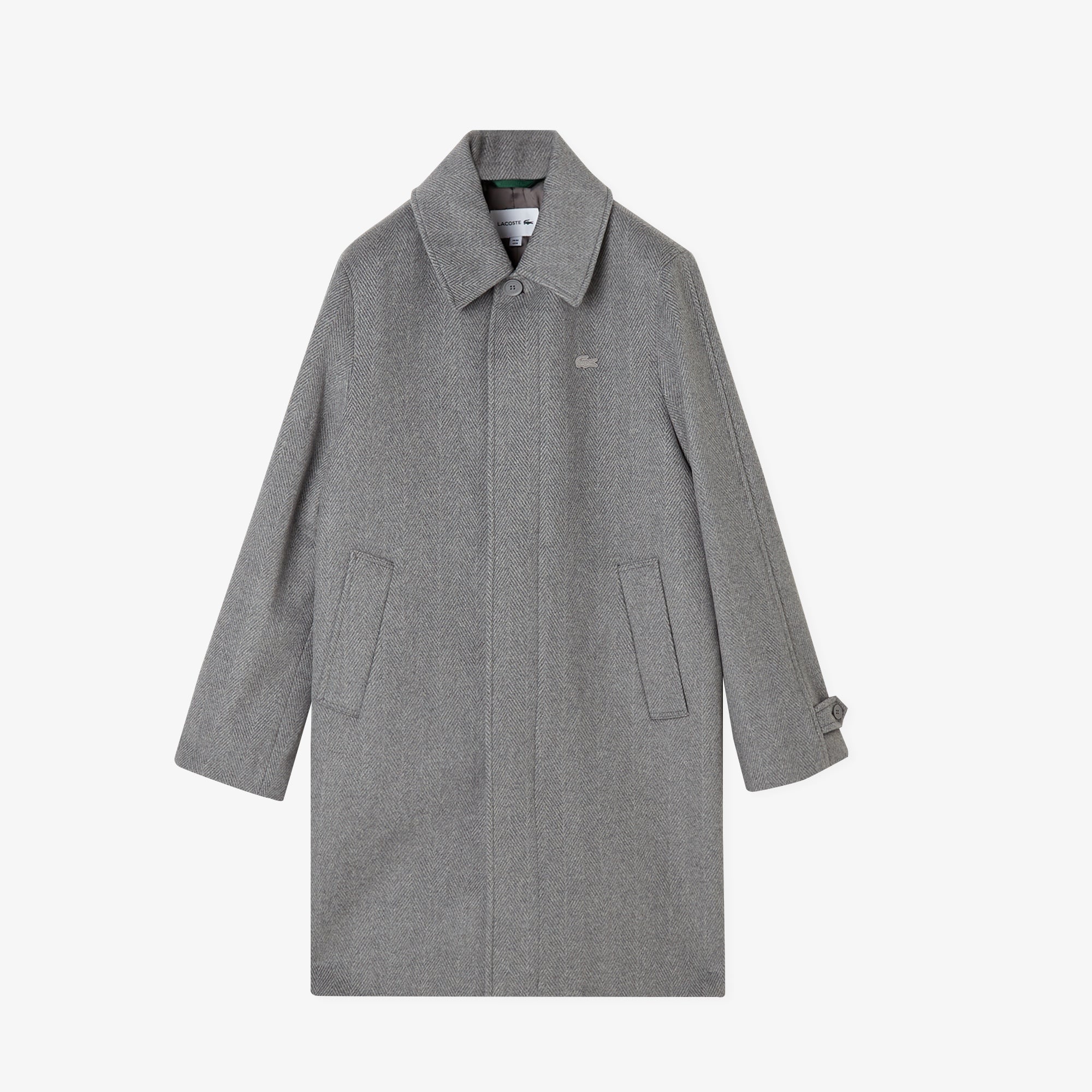 Erkek Regular Fit Yün Gri Kaban