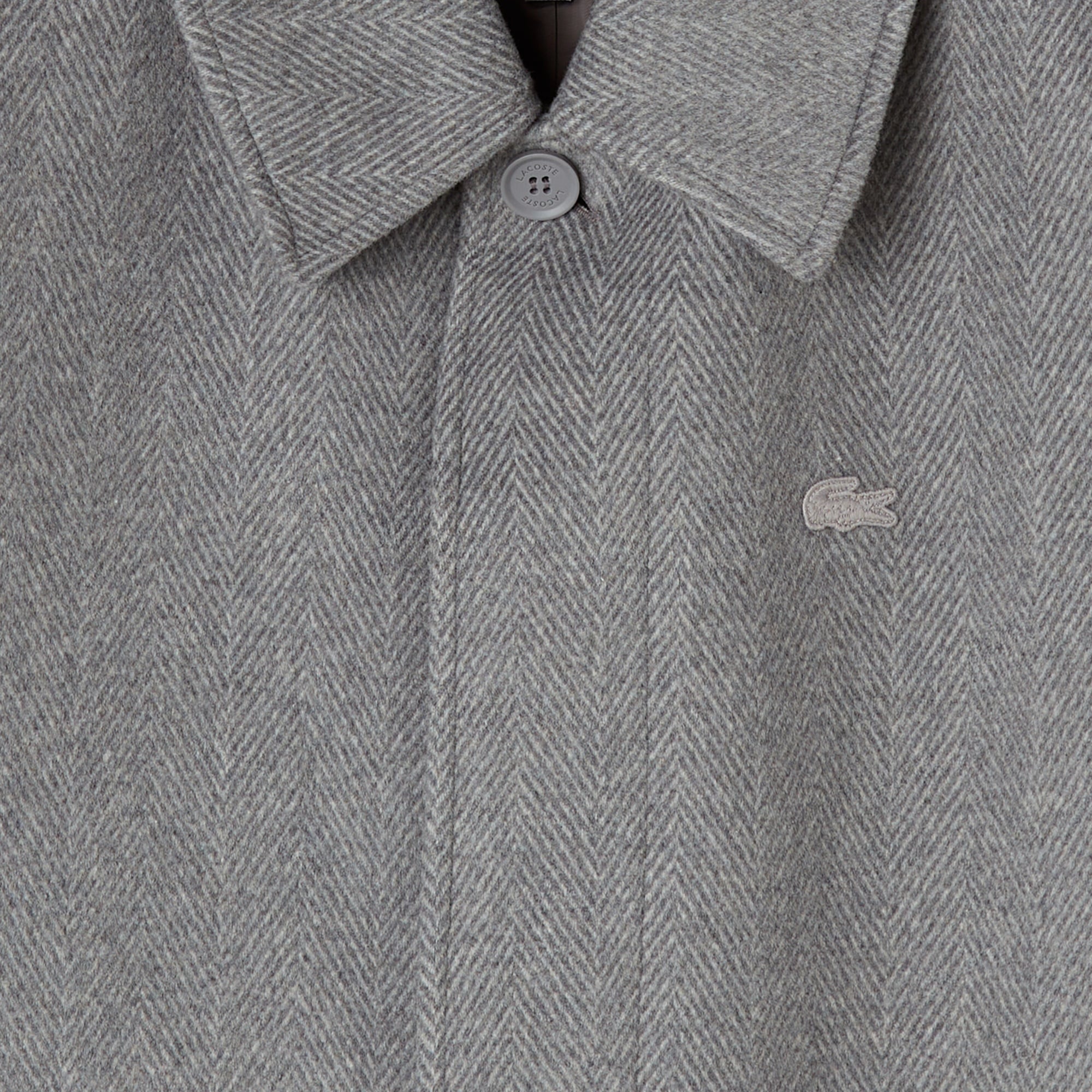 Erkek Regular Fit Yün Gri Kaban