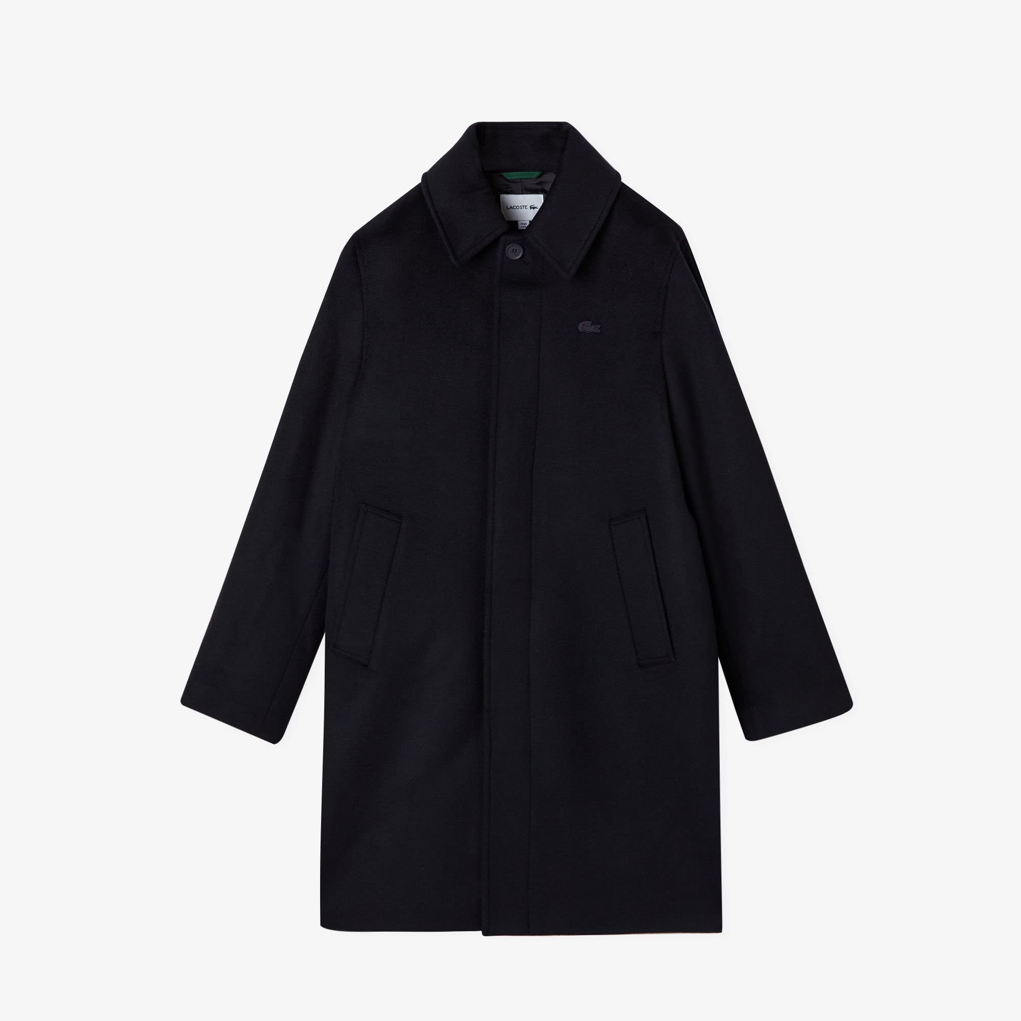 Erkek Regular Fit Yün Lacivert Kaban