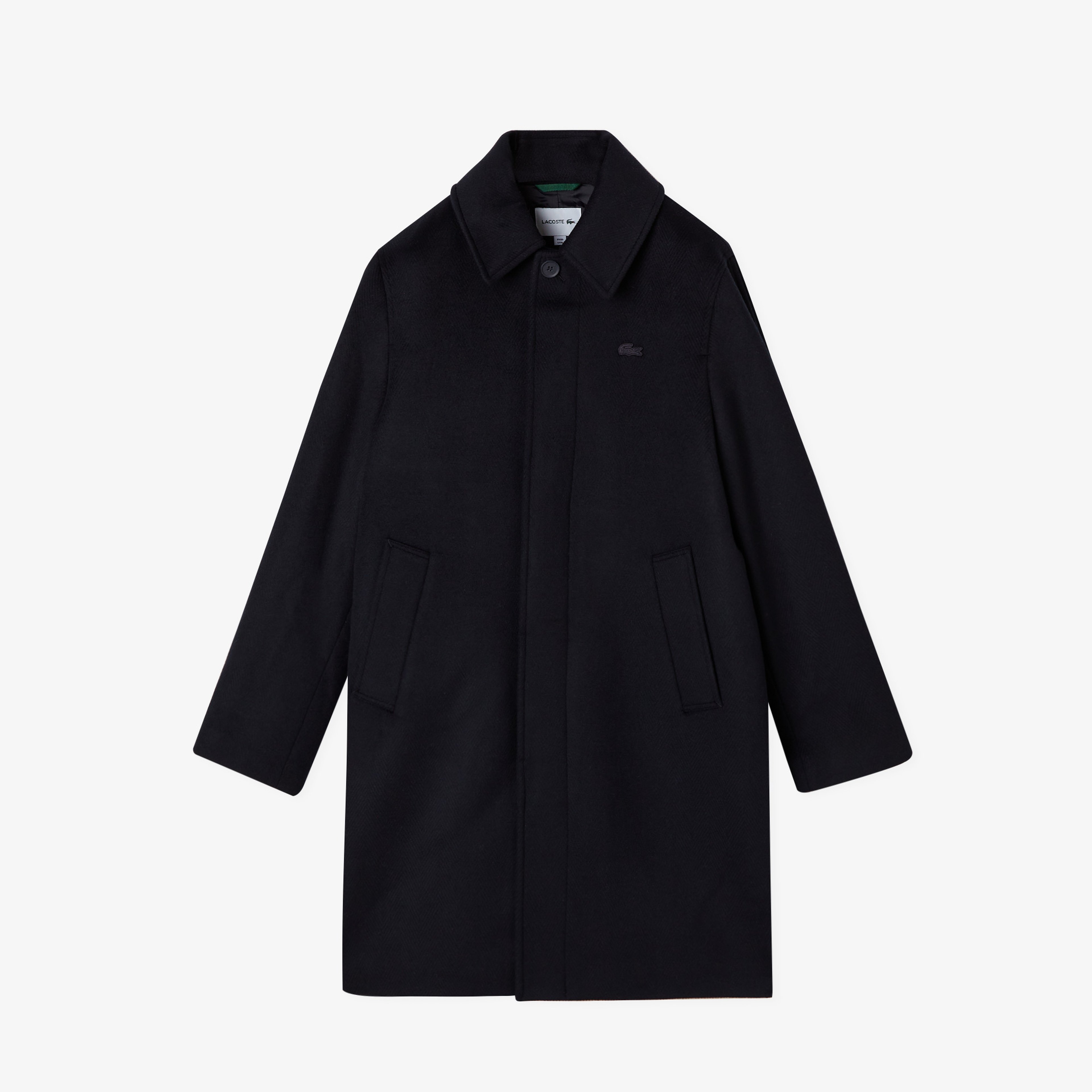 Erkek Regular Fit Yün Lacivert Kaban