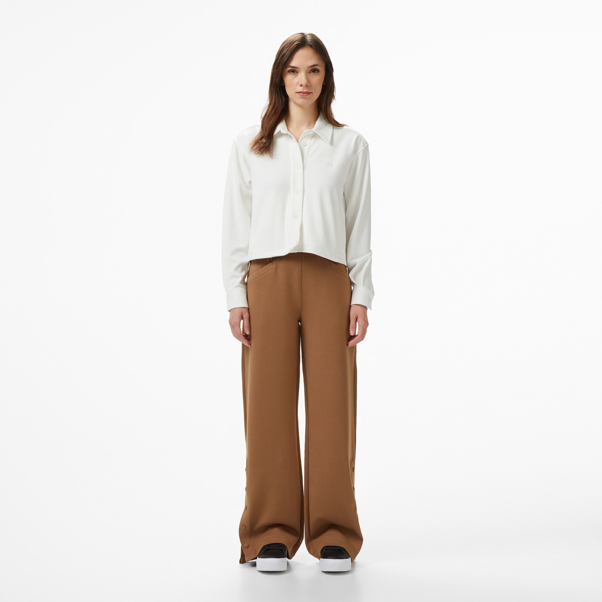 Kadın Straight Fit Açık Kahverengi Eşofman Altı