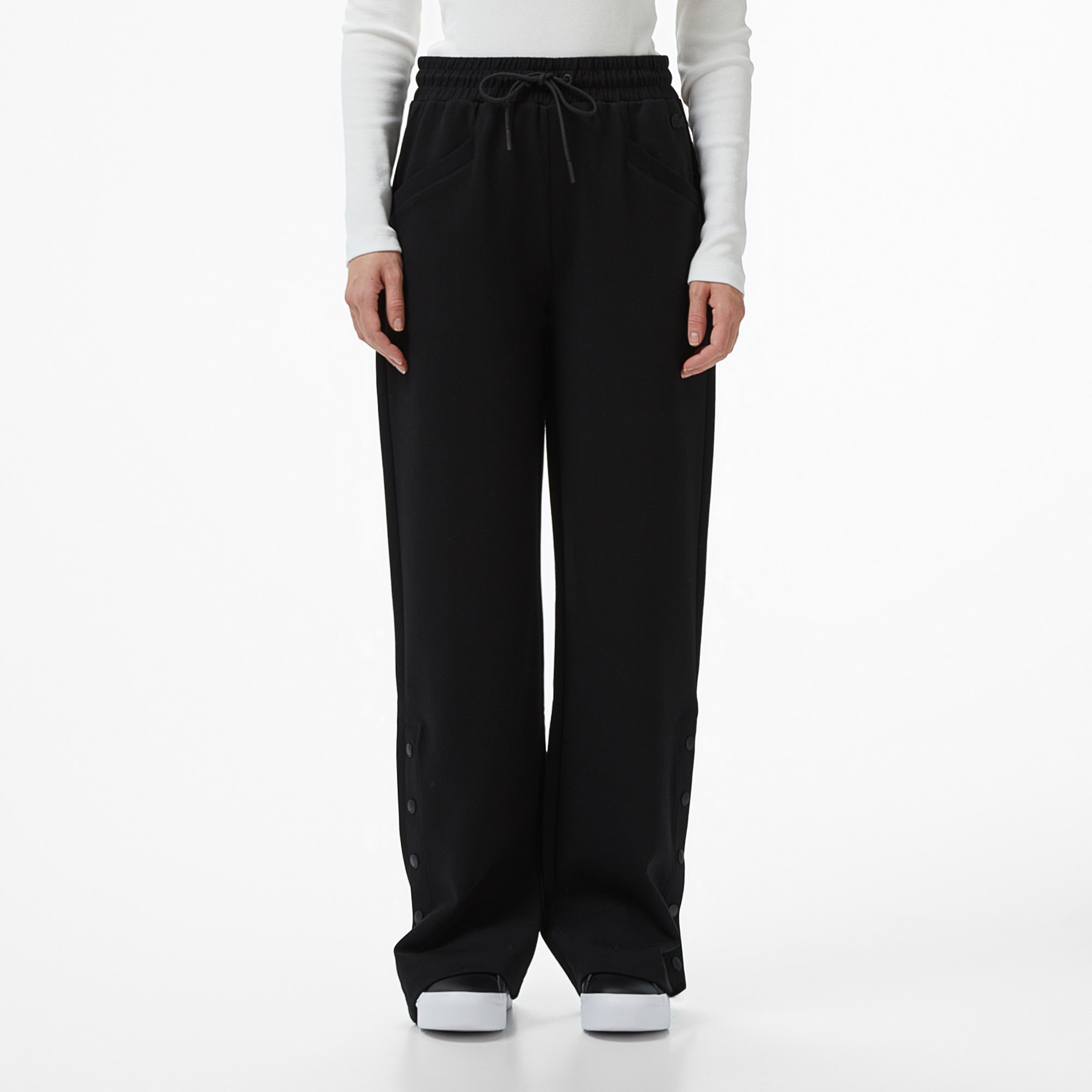 Kadın Straight Fit Siyah Eşofman Altı