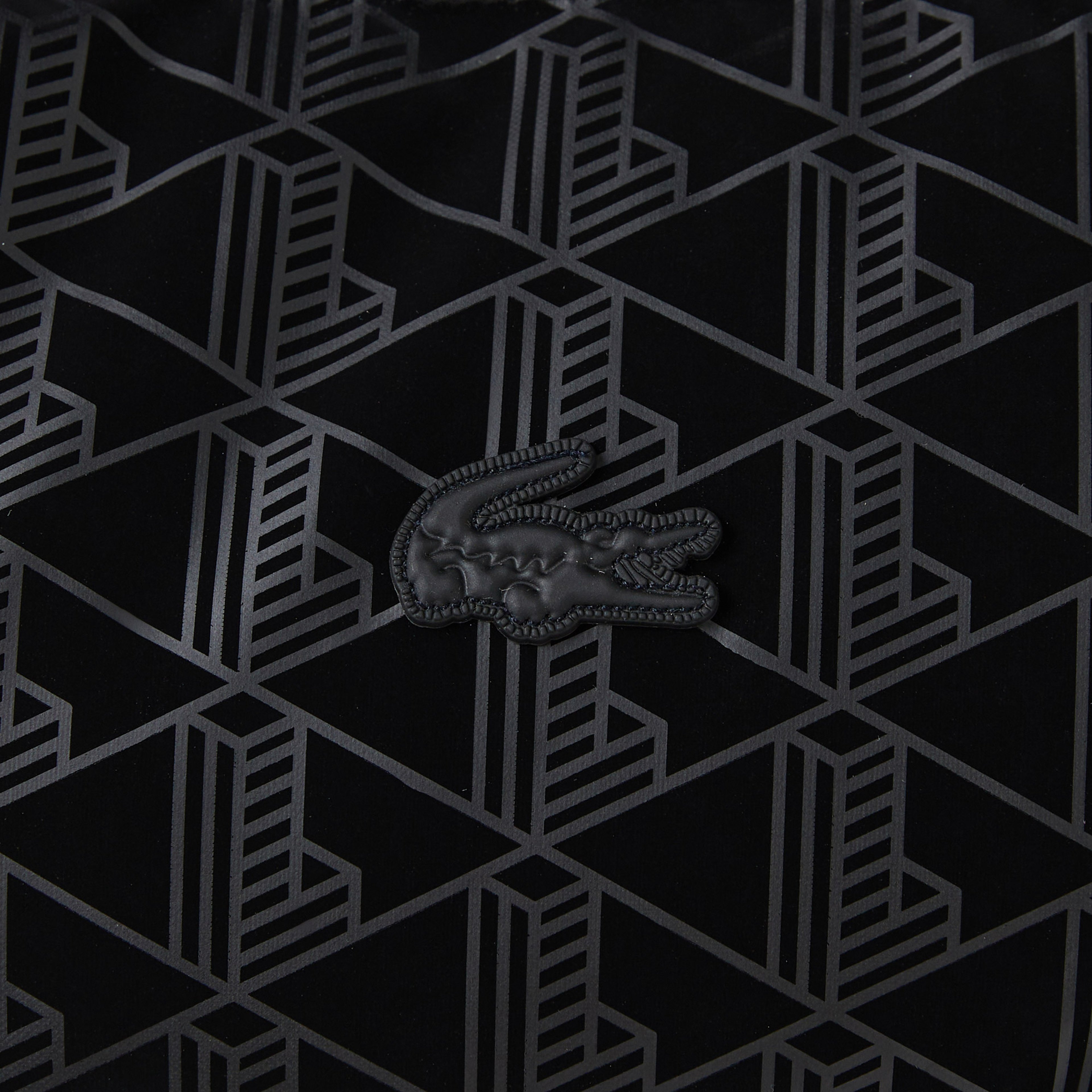 Kadın Kapüşonlu Monogram Siyah Mont