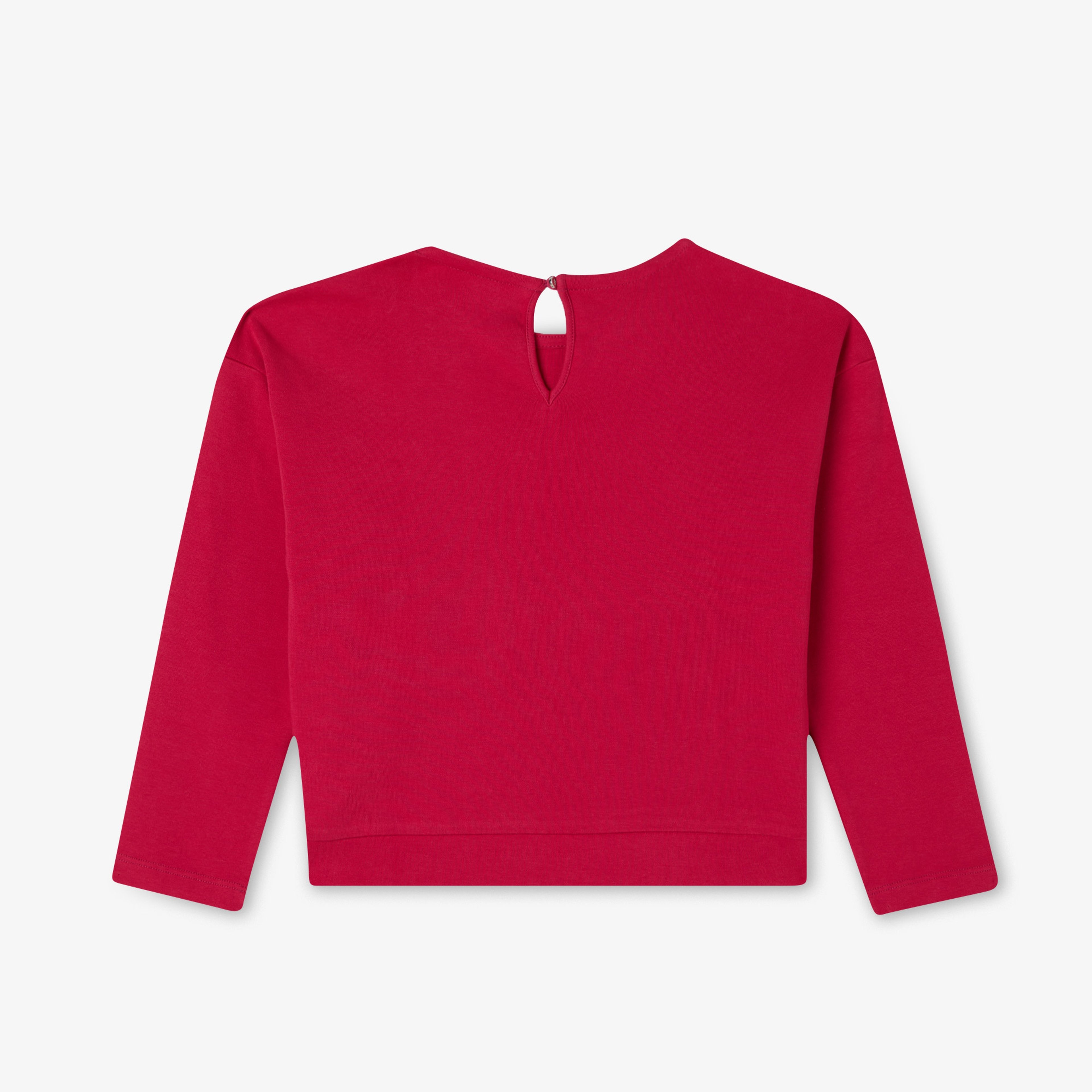 Çocuk Uzun Kollu Bisiklet Yaka Baskılı Pembe T-Shirt