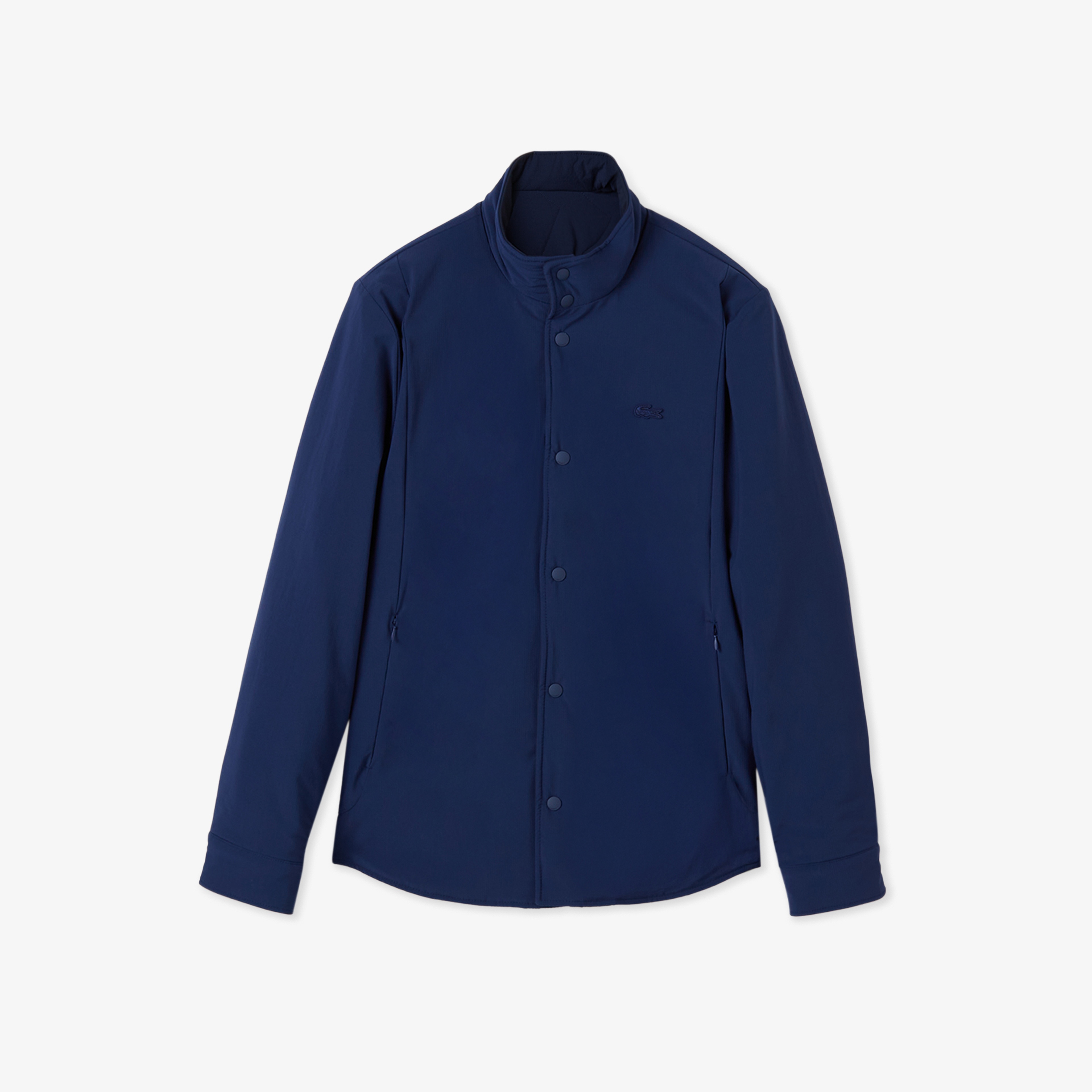 Erkek Dik Yaka Çift Taraflı Lacivert Mont