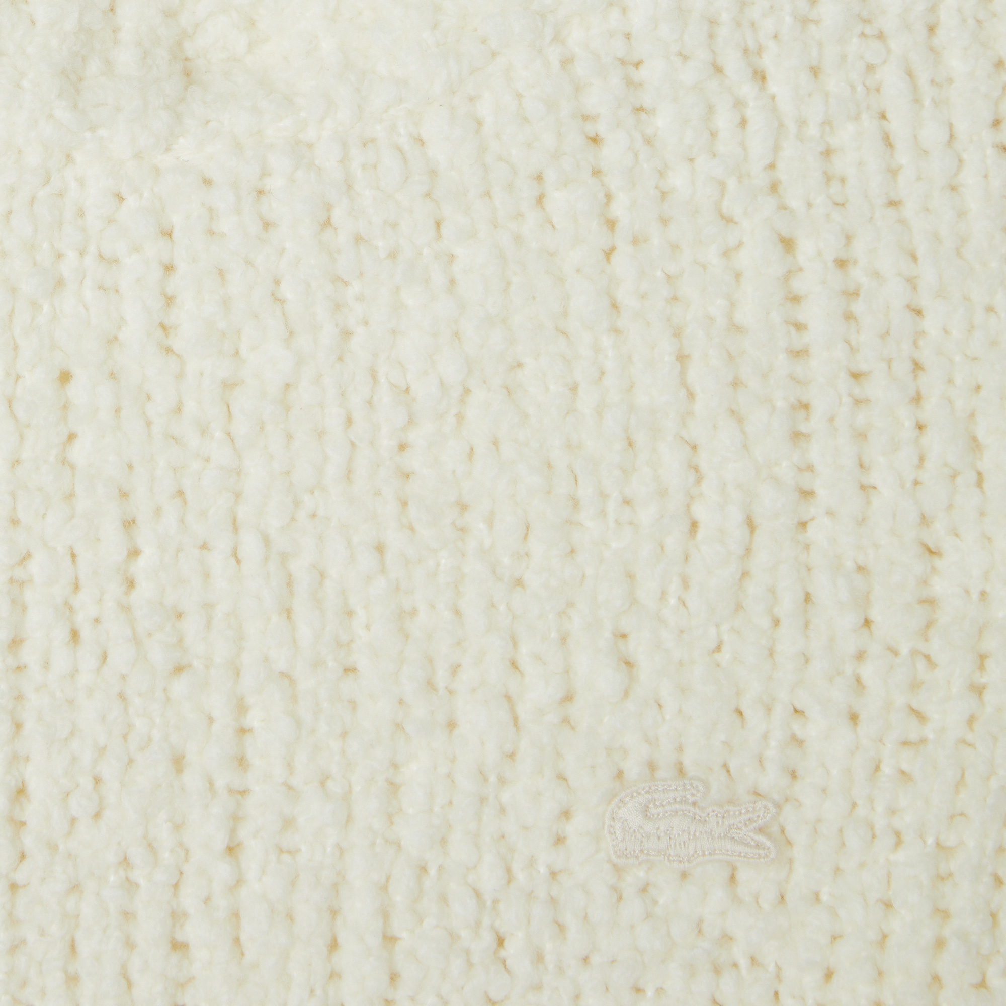 Kadın Classic Fit Bisiklet Yaka Yün Krem Kazak