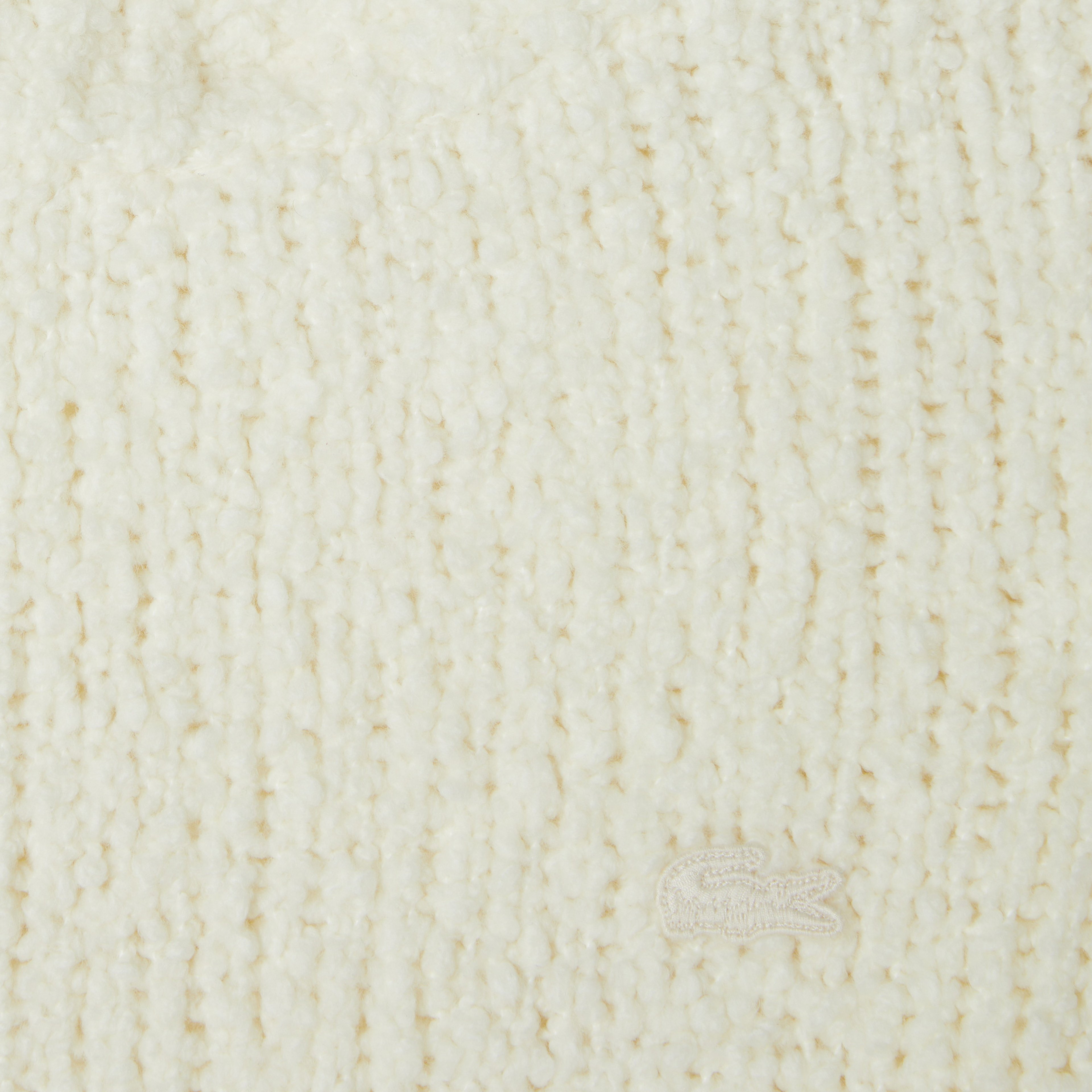 Kadın Classic Fit Bisiklet Yaka Yün Krem Kazak