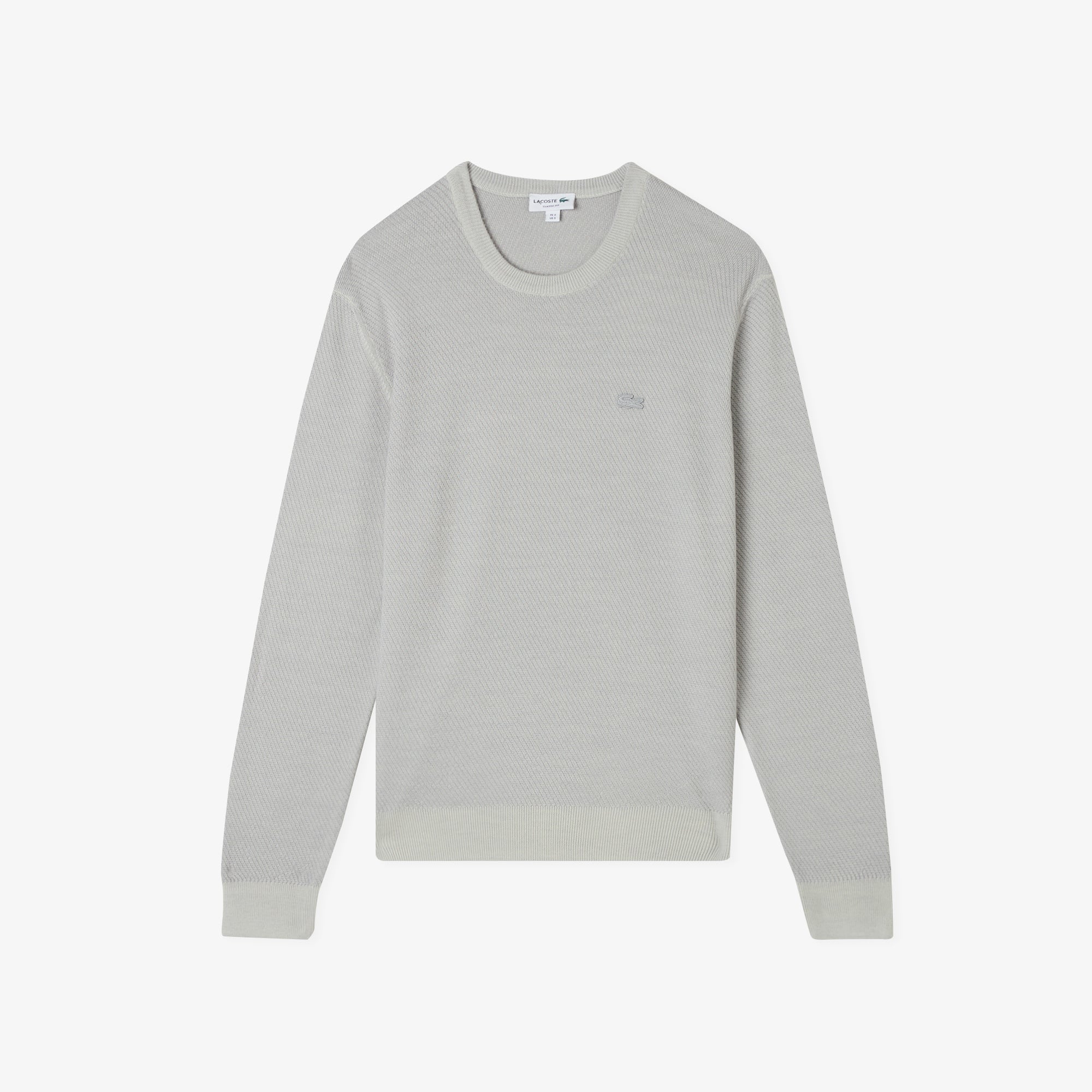 Erkek Classic Fit Bisiklet Yaka Yün Gri Kazak