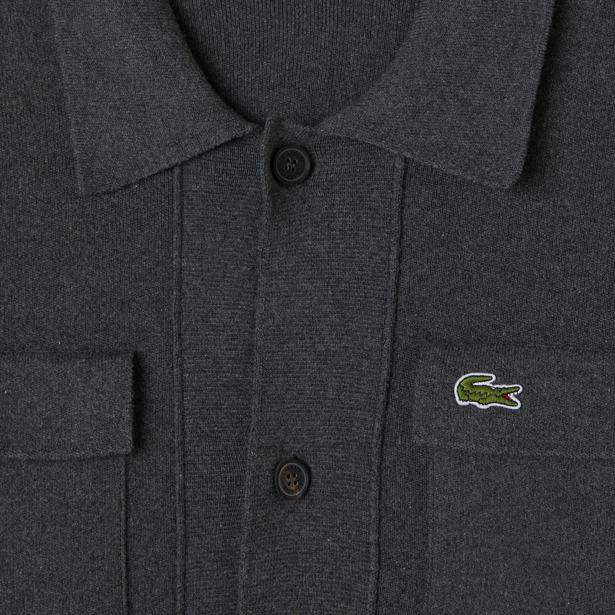 Erkek Classic Fit Polo Yaka Gri Hırka