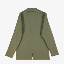 Erkek Classic Fit V Yaka Haki Hırka Yeşil