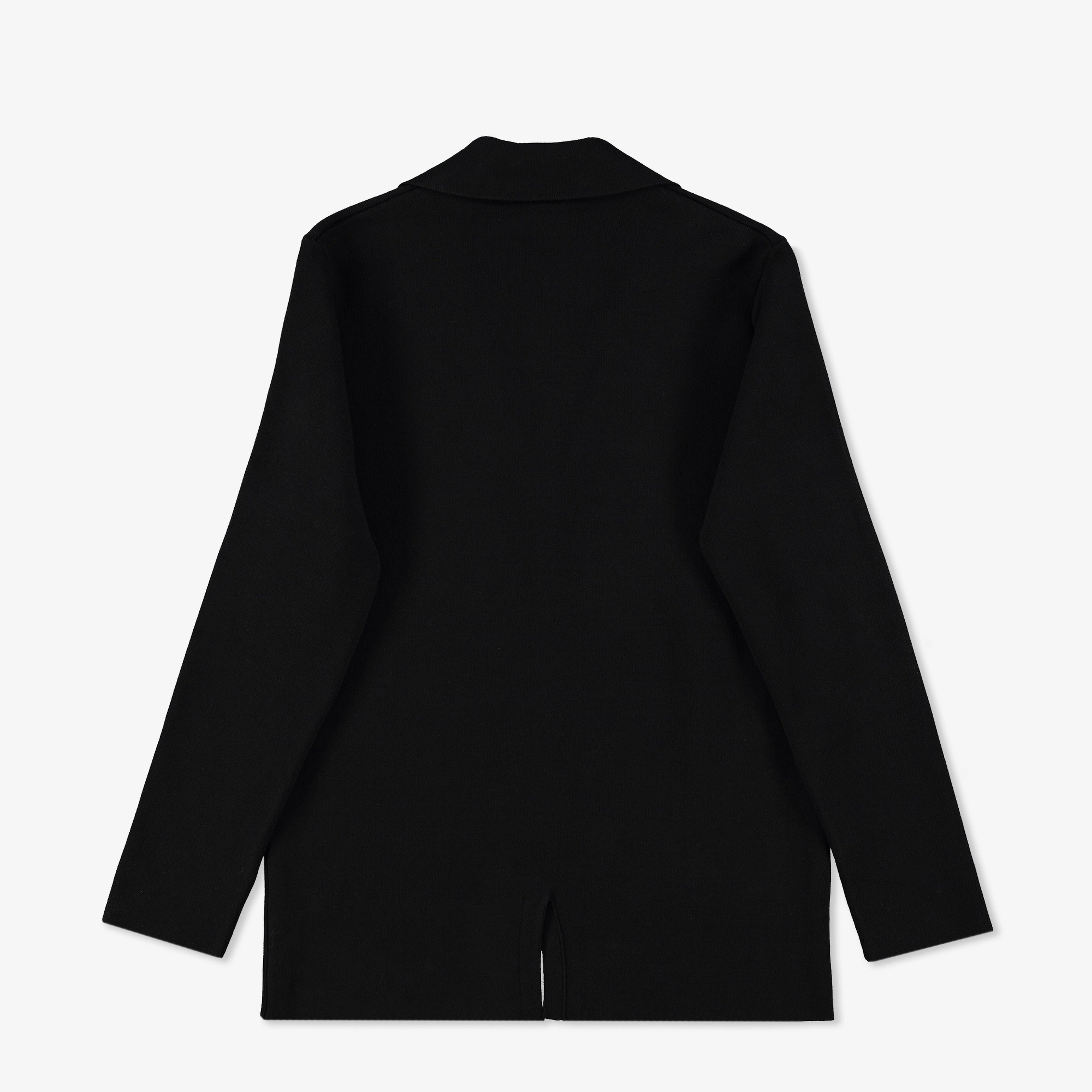 Erkek Classic Fit V Yaka Siyah Hırka