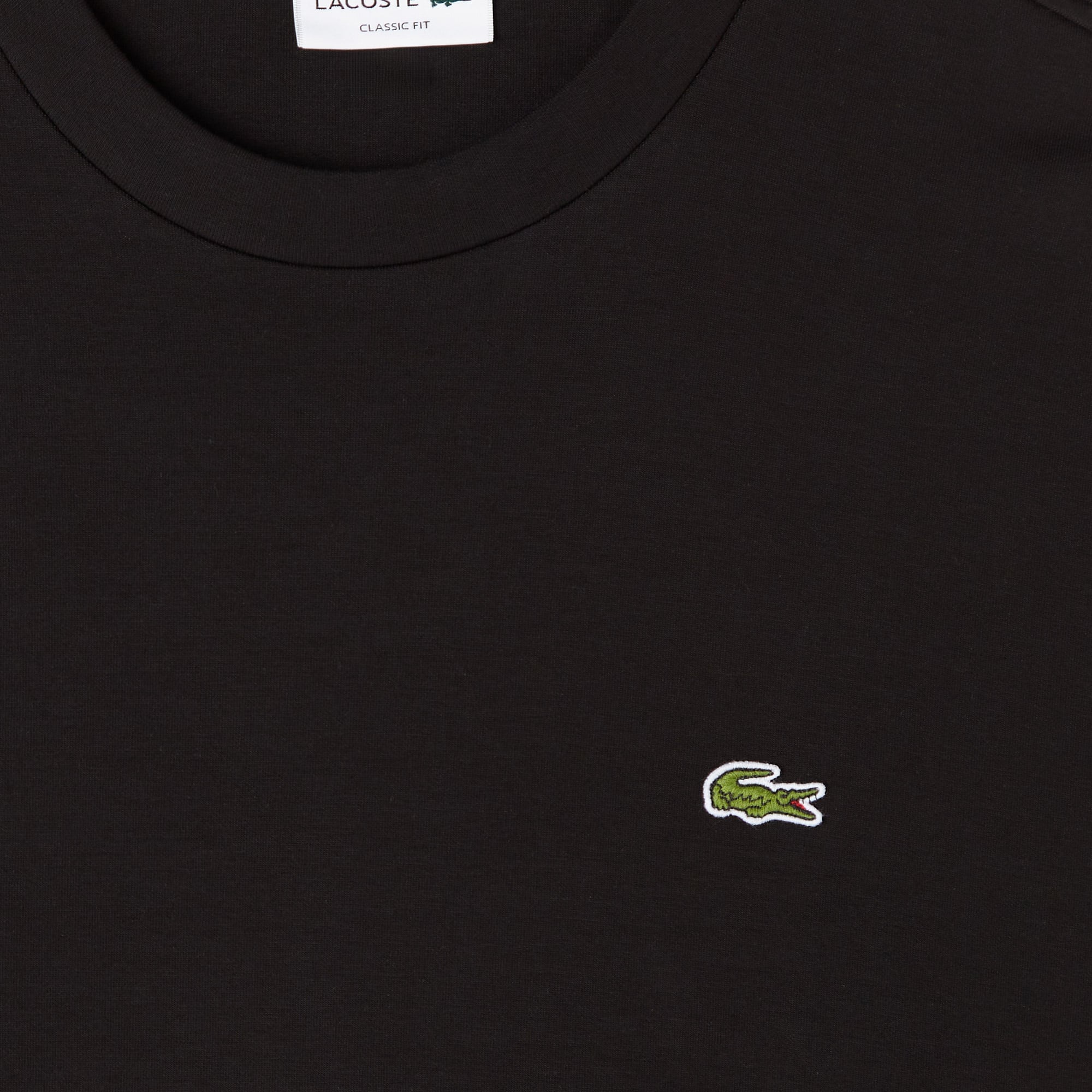 Lacoste Erkek Classic Fit Bisiklet Yaka Siyah Sweatshirt görsel 4