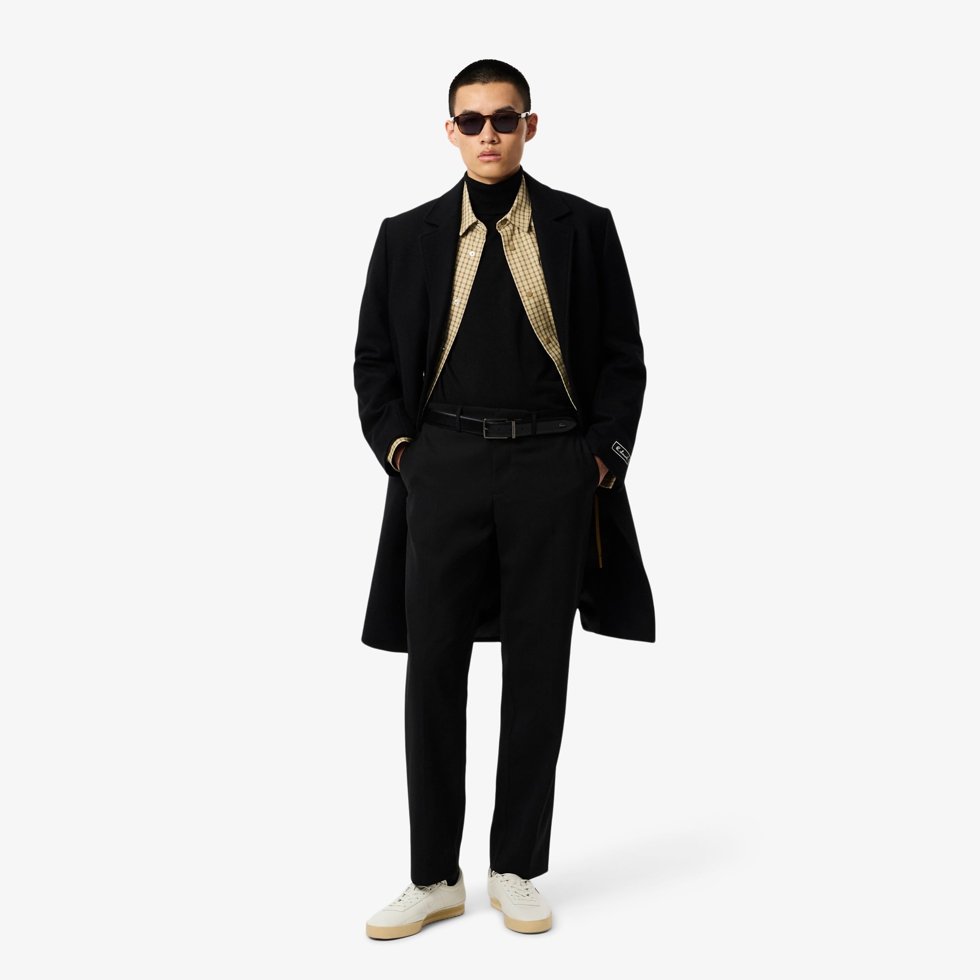 Erkek Regular Fit Boğazlı Yaka Siyah Kazak