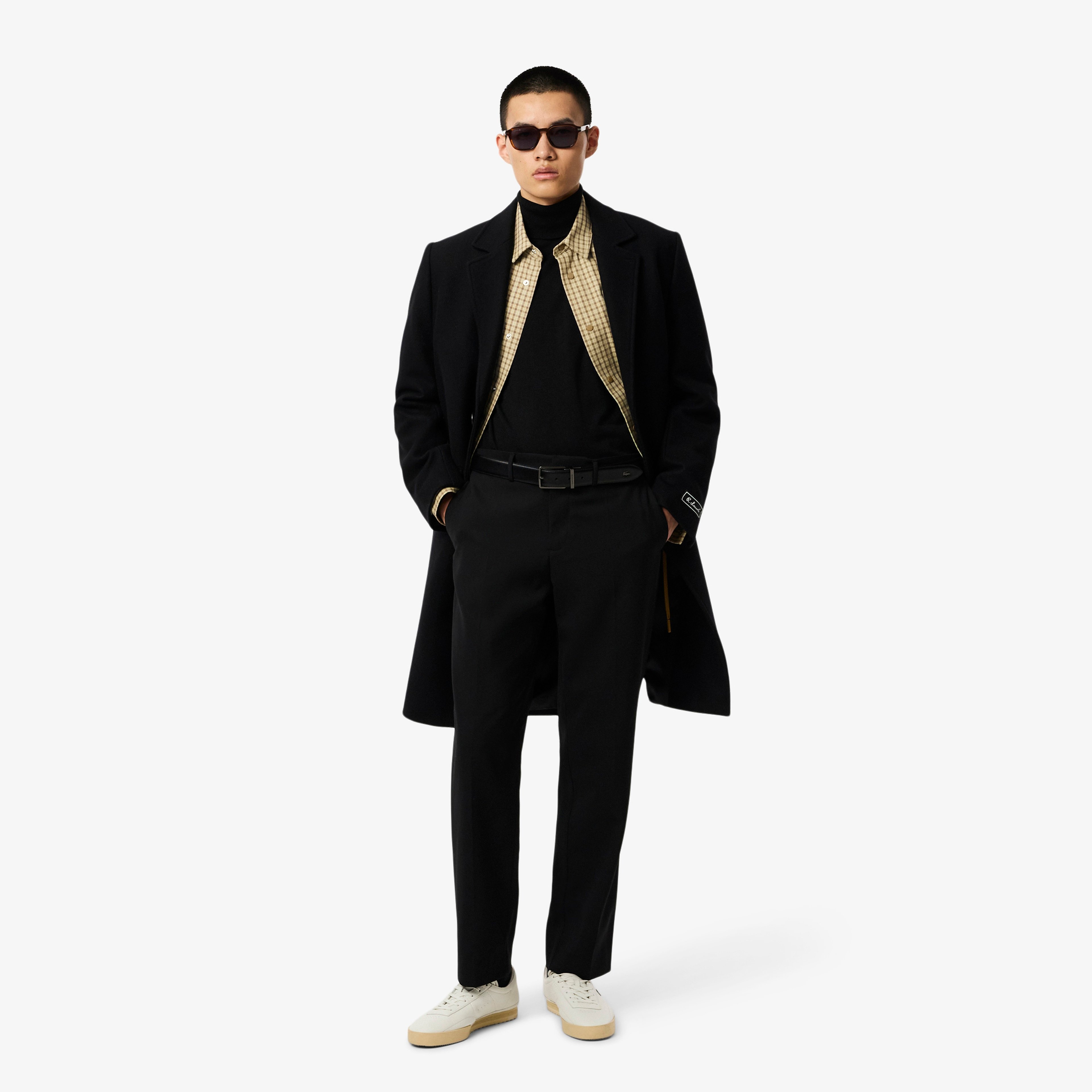 Erkek Regular Fit Boğazlı Yaka Siyah Kazak