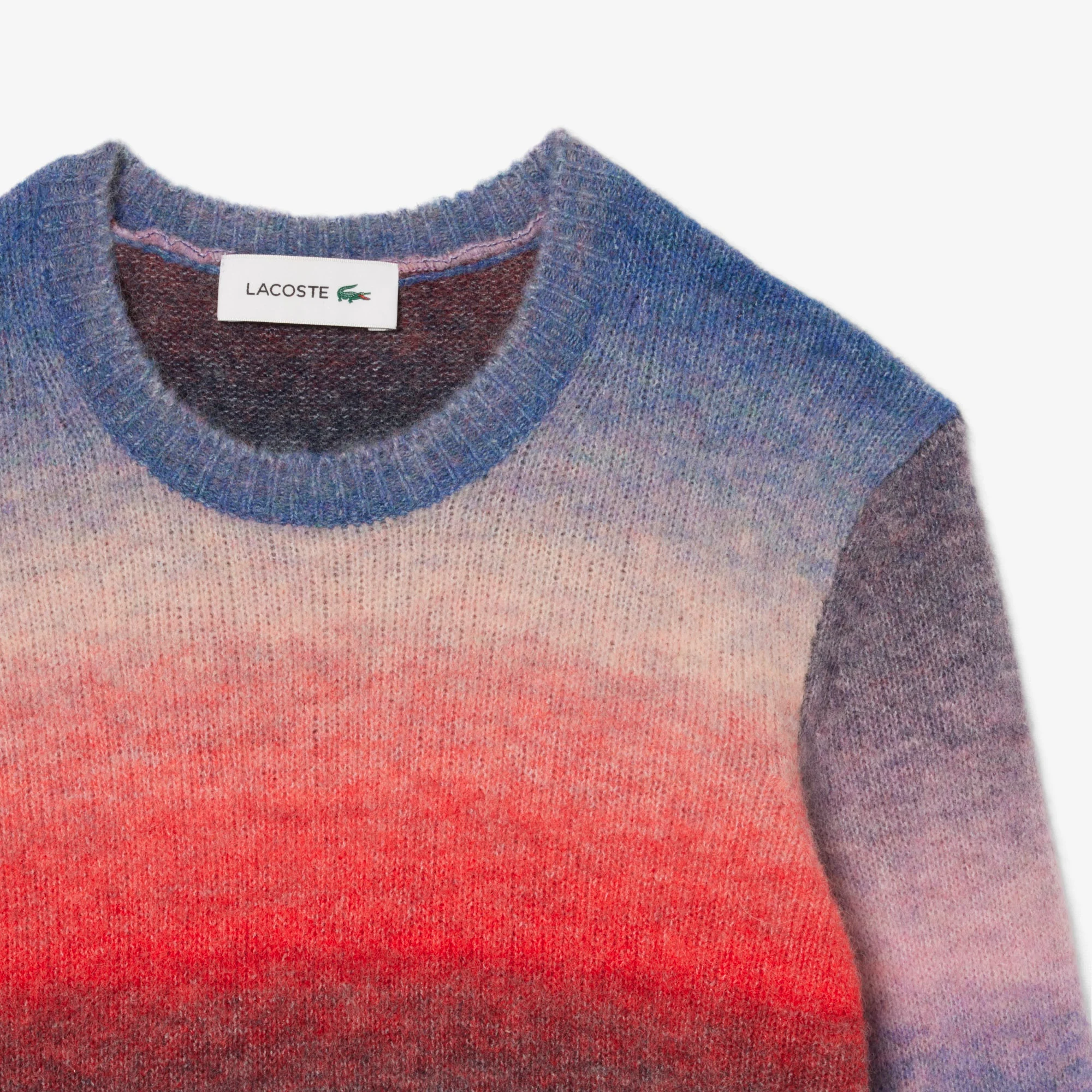 Kadın Regular Fit Bisiklet Yaka Desenli Renkli Kazak