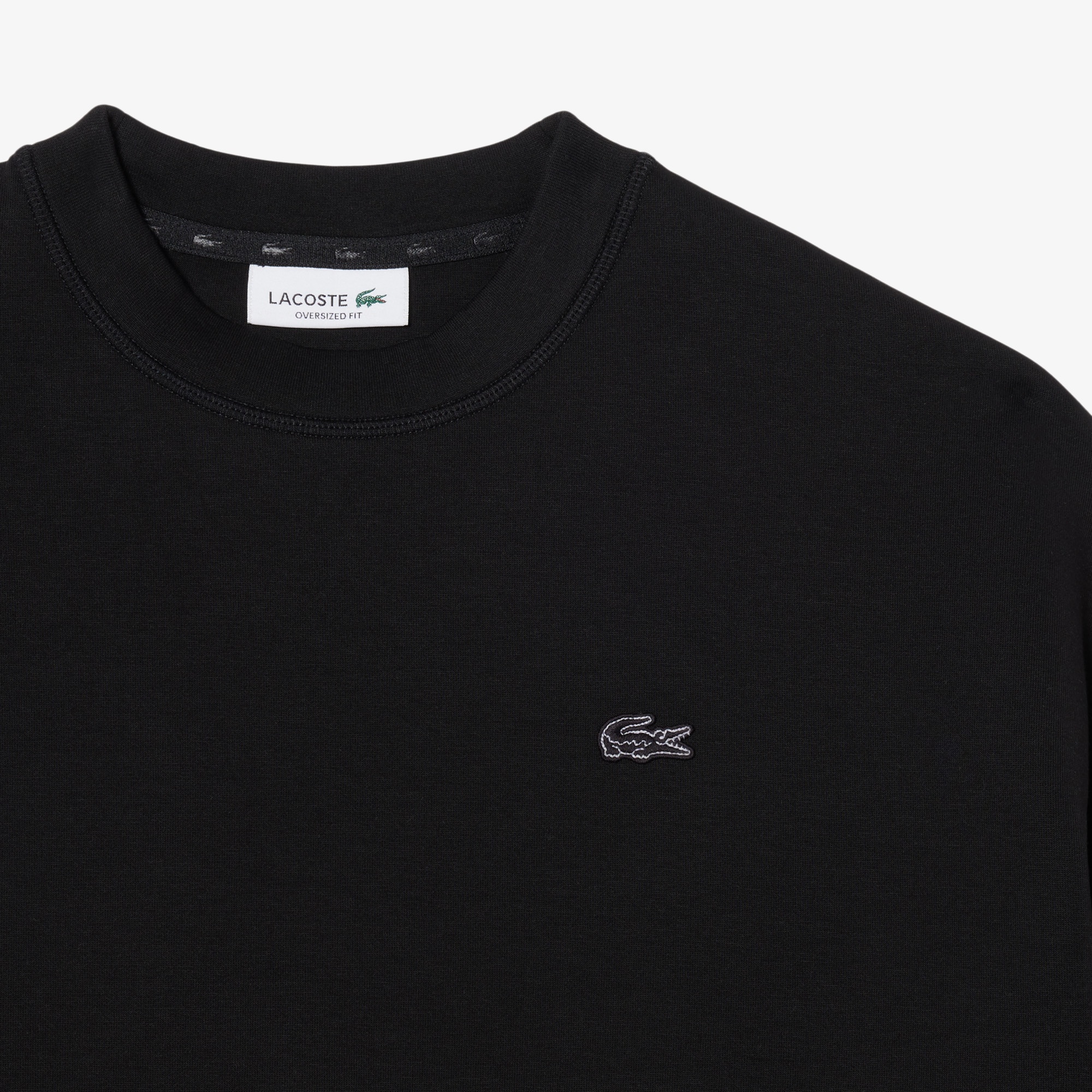 Kadın Oversize Fit Bisiklet Yaka Siyah Sweatshirt