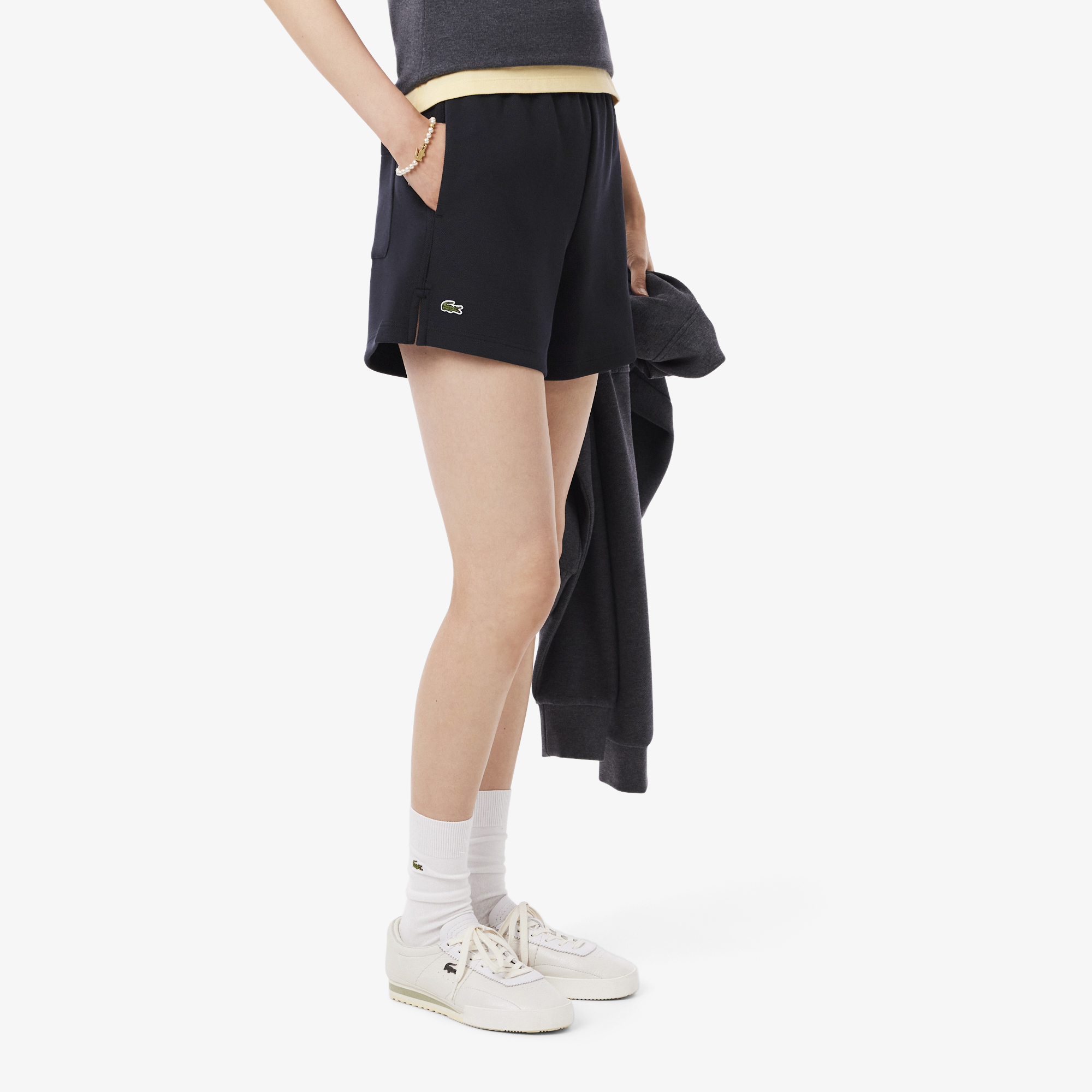 Lacoste Kadın Relaxed Fit Lacivert Şort görsel 2