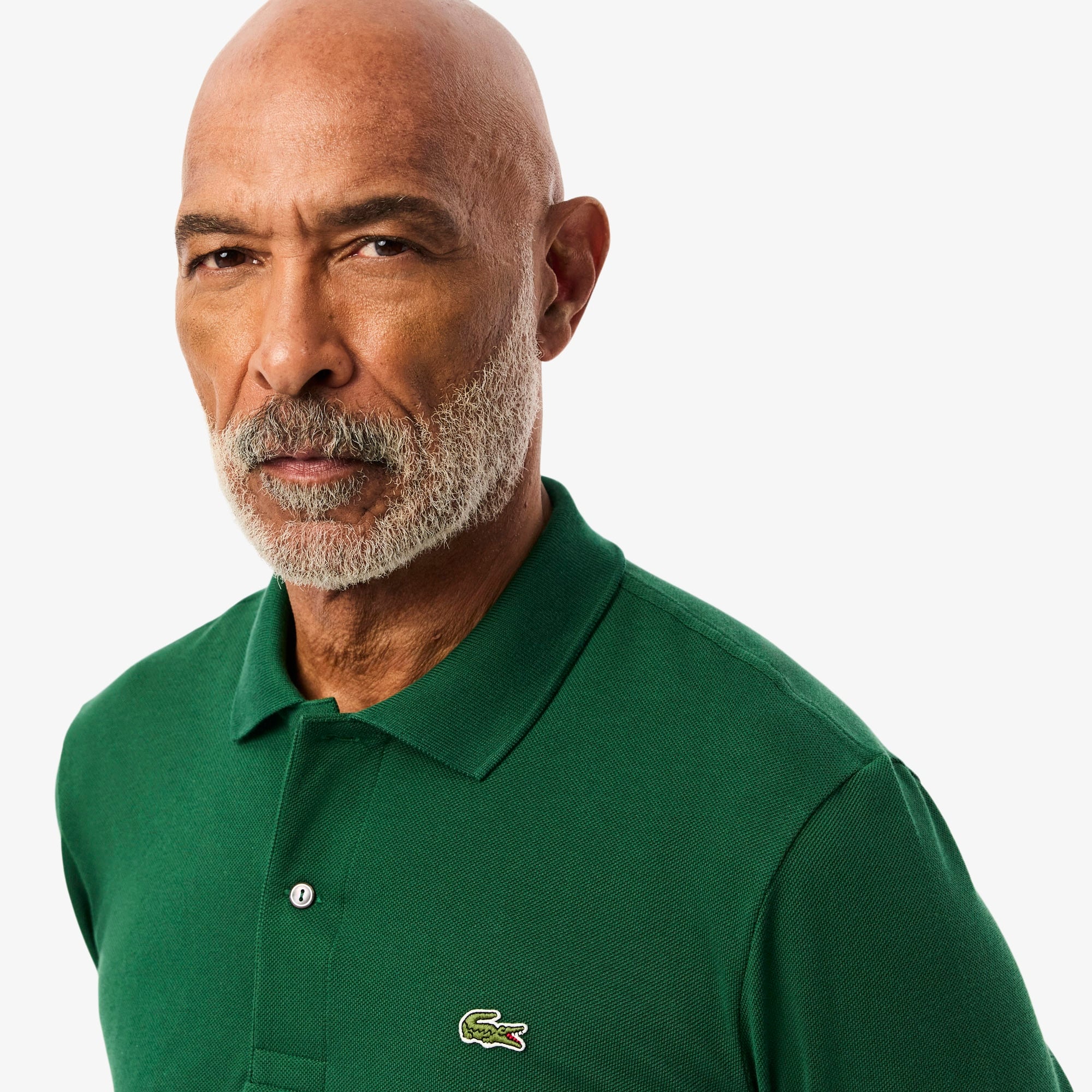 L.12.12 Erkek Classic Fit Uzun Kollu Koyu Yeşil Polo