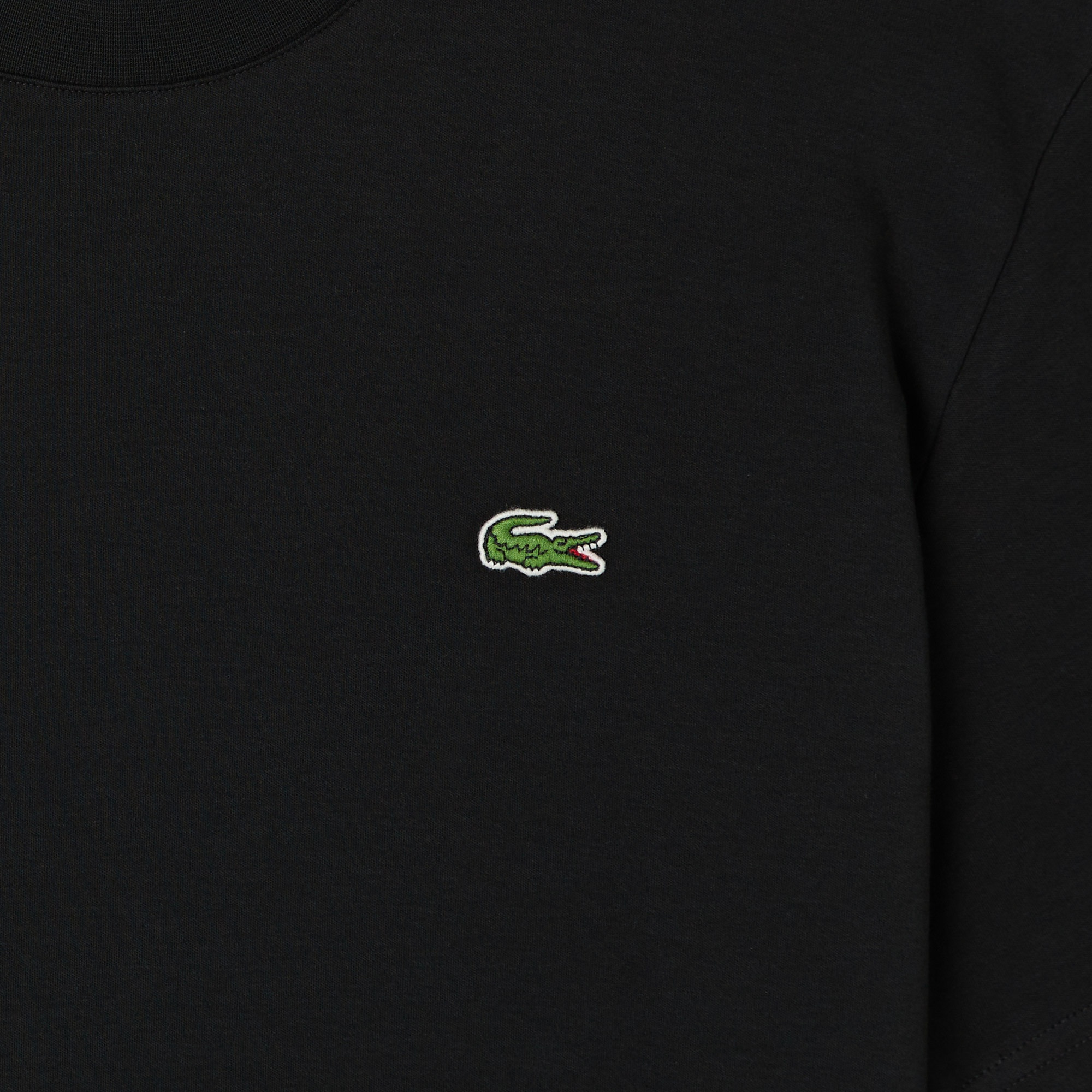 Unisex Relaxed Fit Bisiklet Yaka Organik Pamuk Siyah T-Shirt