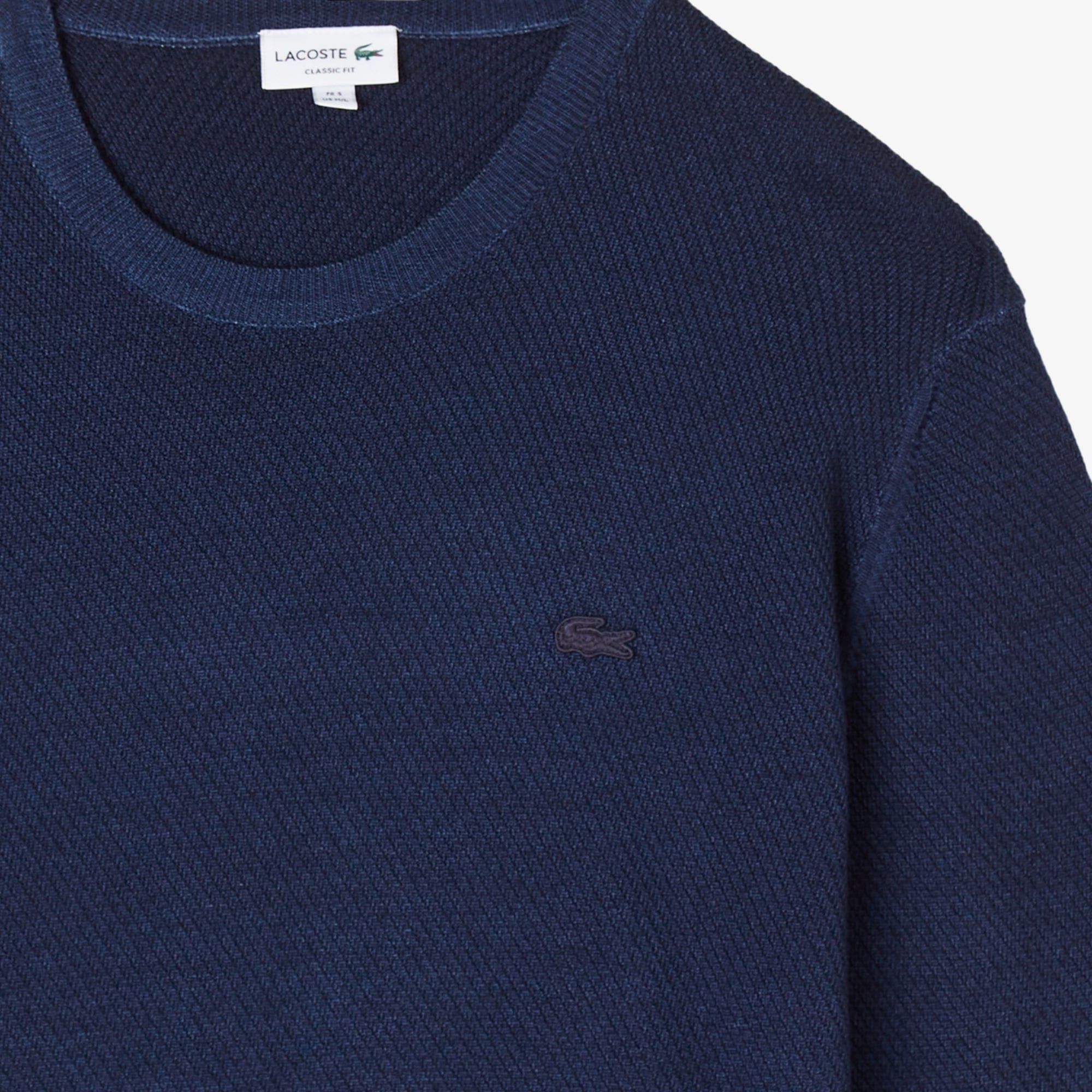 Erkek Classic Fit Bisiklet Yaka Yün Lacivert Kazak