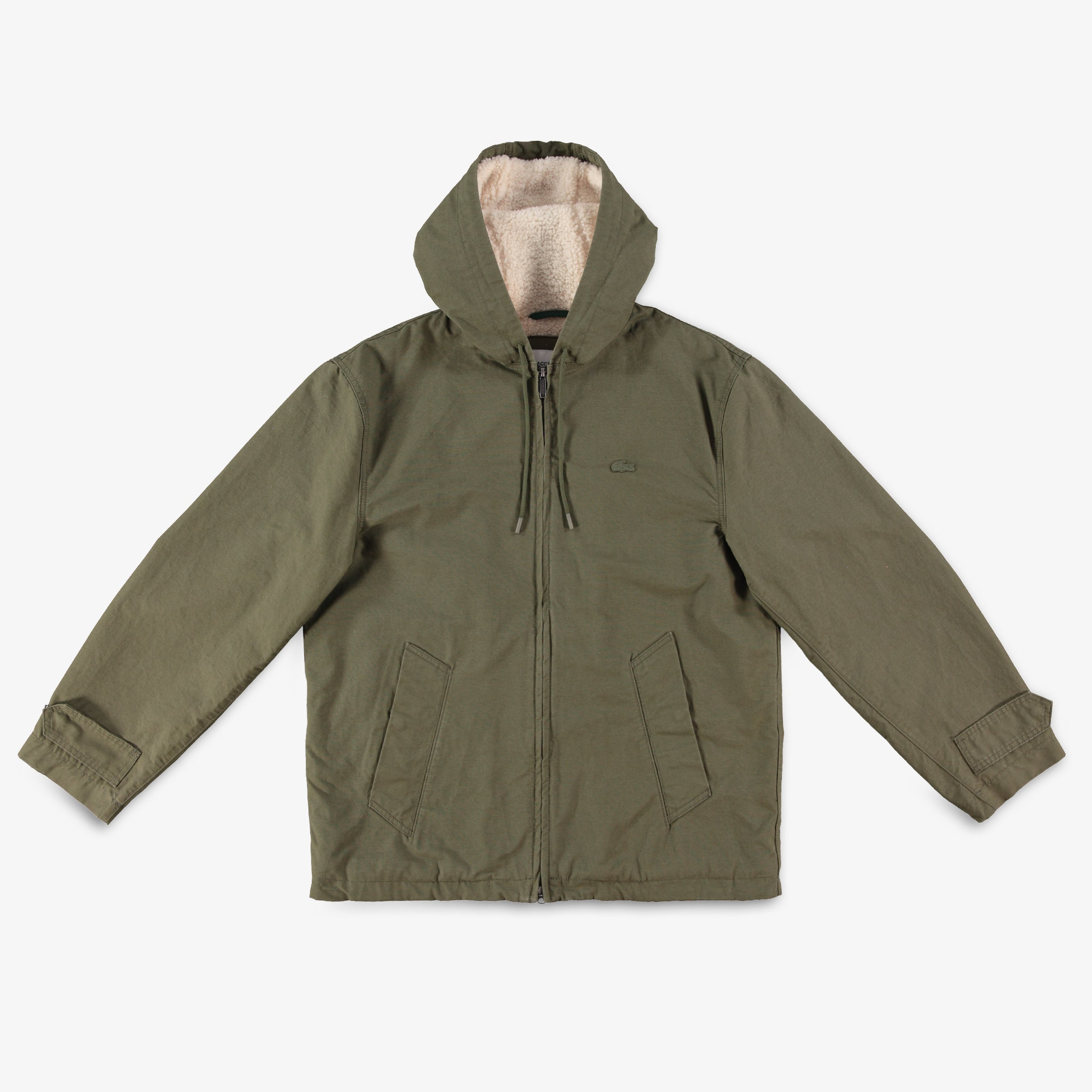 Erkek Kapüşonlu Haki Mont