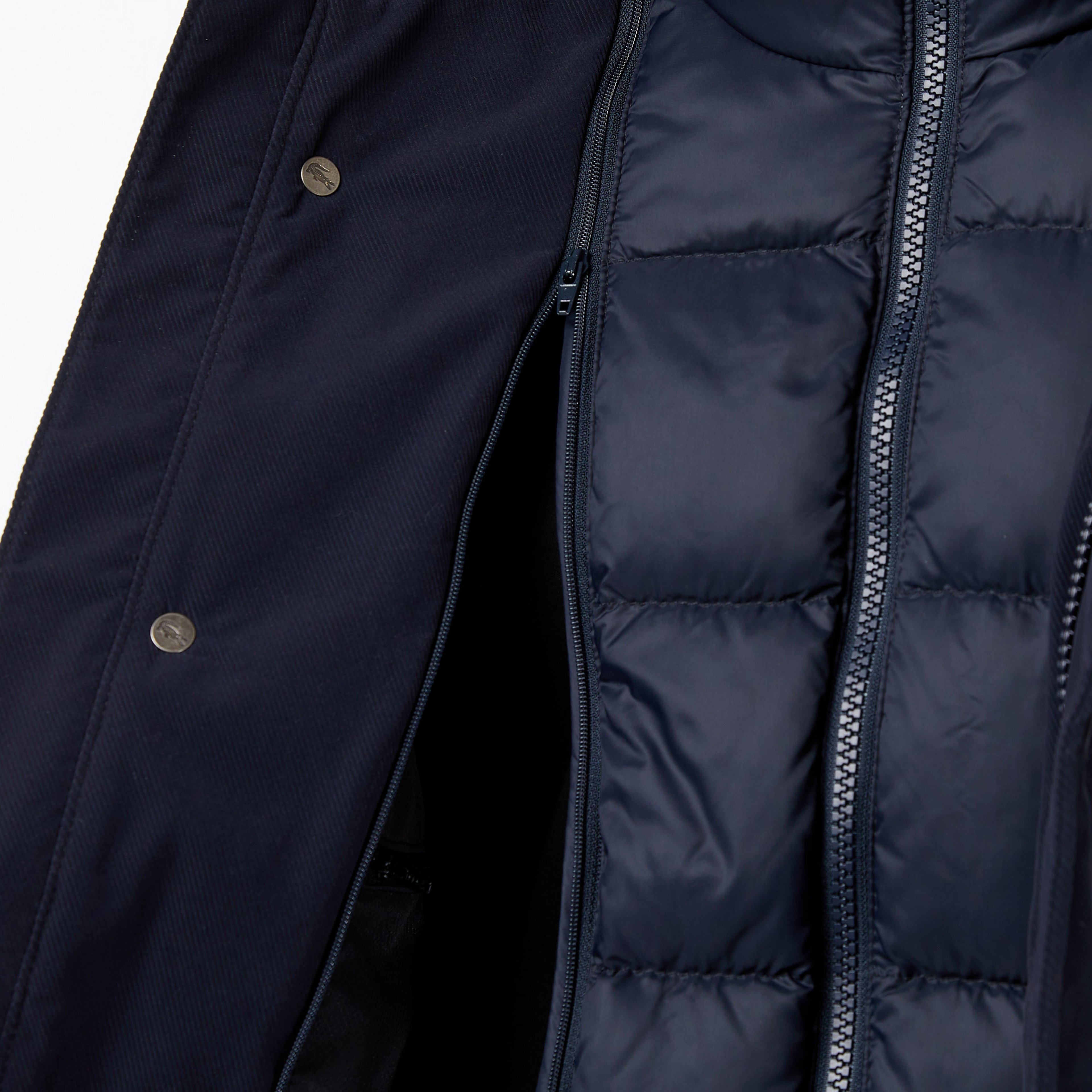 Erkek Kapüşonlu Lacivert Mont