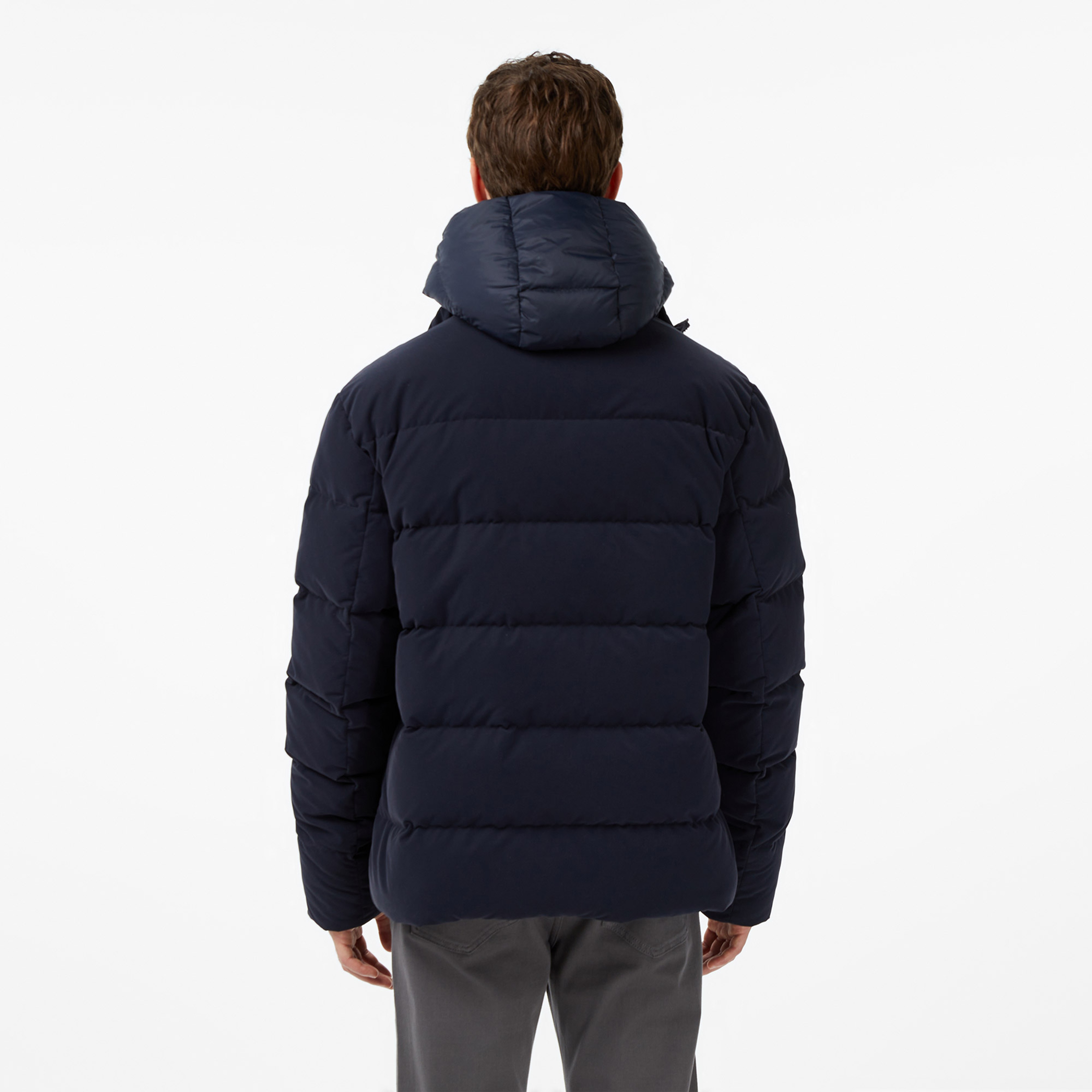 Erkek Kapüşonlu Lacivert Mont