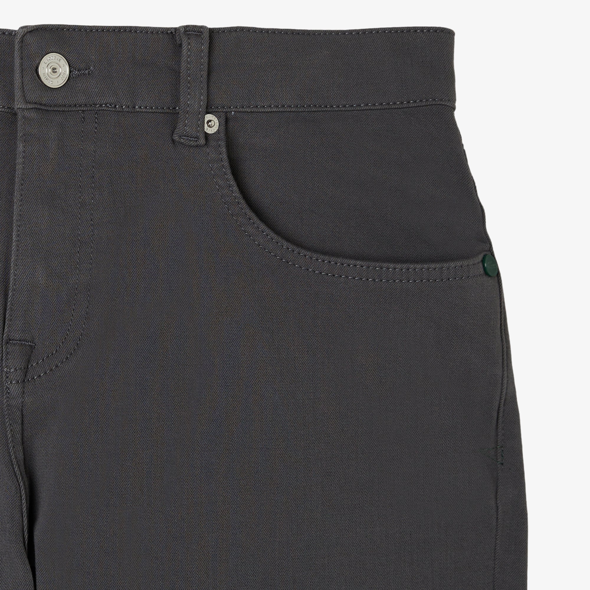 Lacoste Erkek Regular Fit Gri Jean Pantolon görsel 4