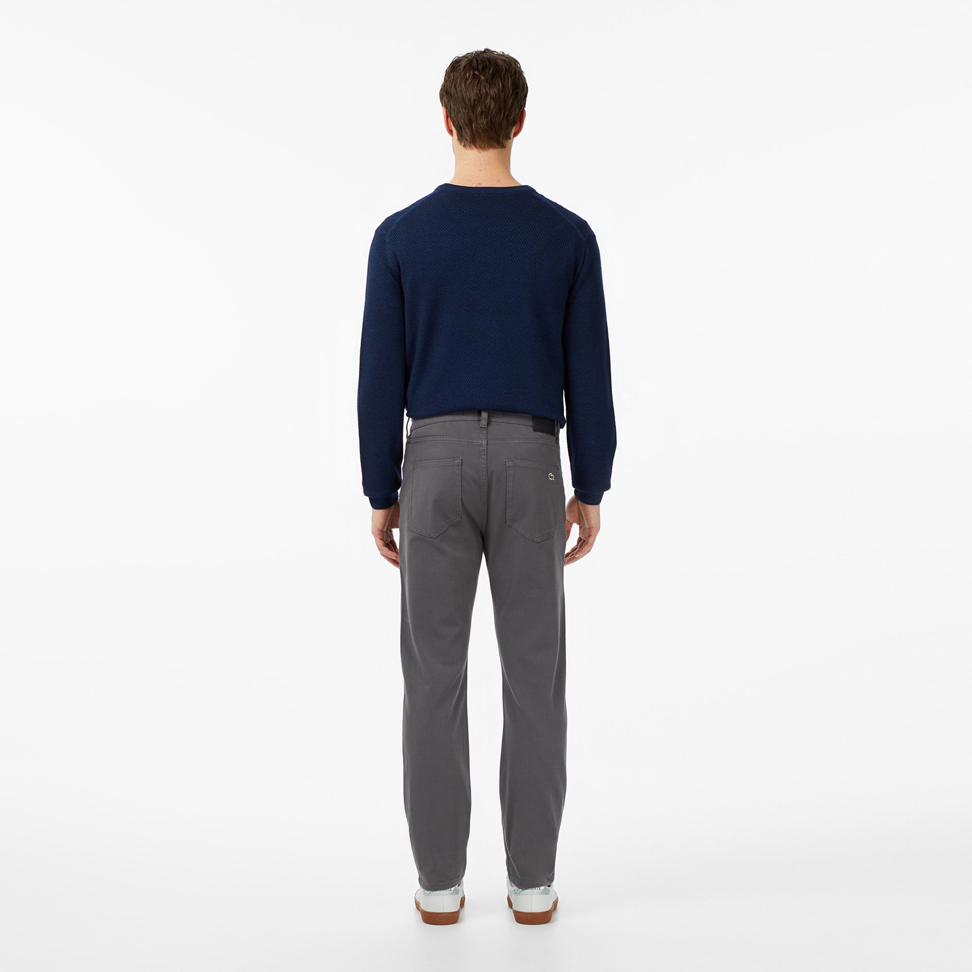 Lacoste Erkek Regular Fit Gri Jean Pantolon görsel 5