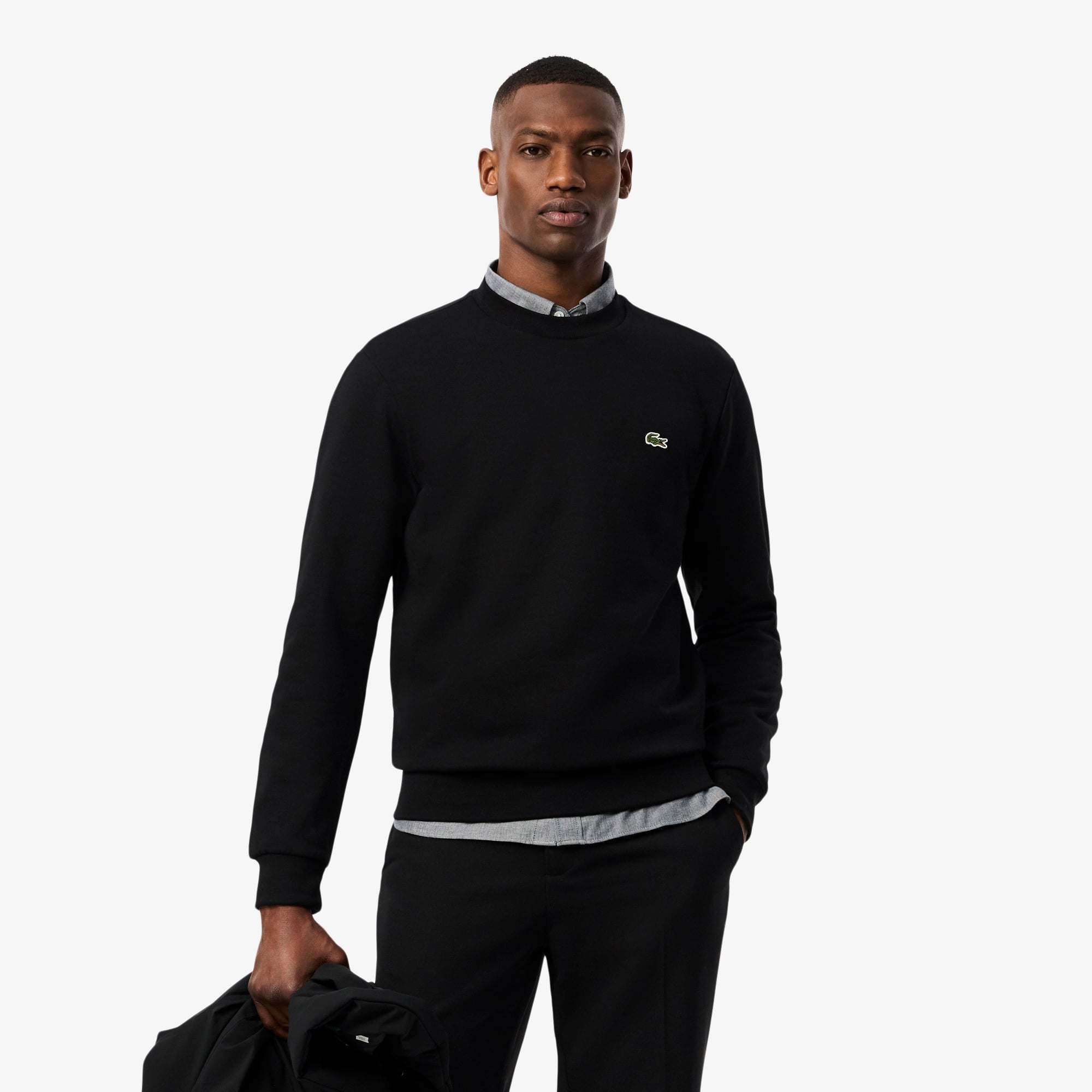 Erkek Classic Fit Bisiklet Yaka Siyah Sweatshirt