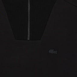 Kadın Relaxed Fit Yarım Fermuarlı Siyah Sweatshirt Siyah