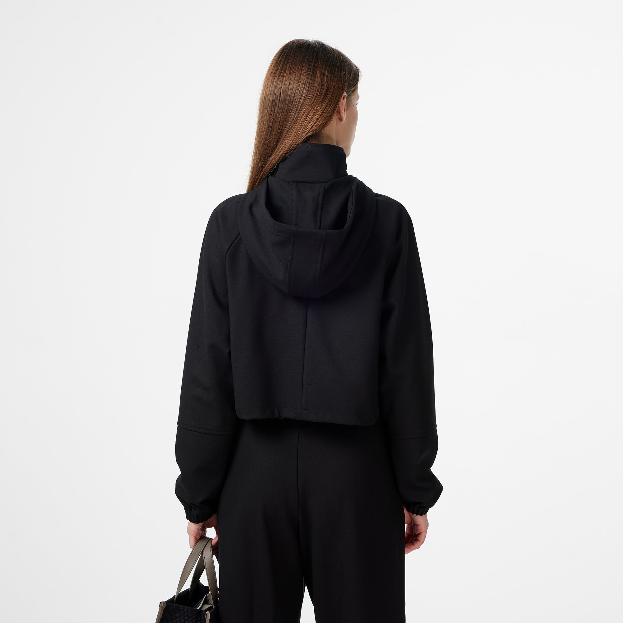 Kadın Regular Fit Kapüşonlu Siyah Dış Gömlek