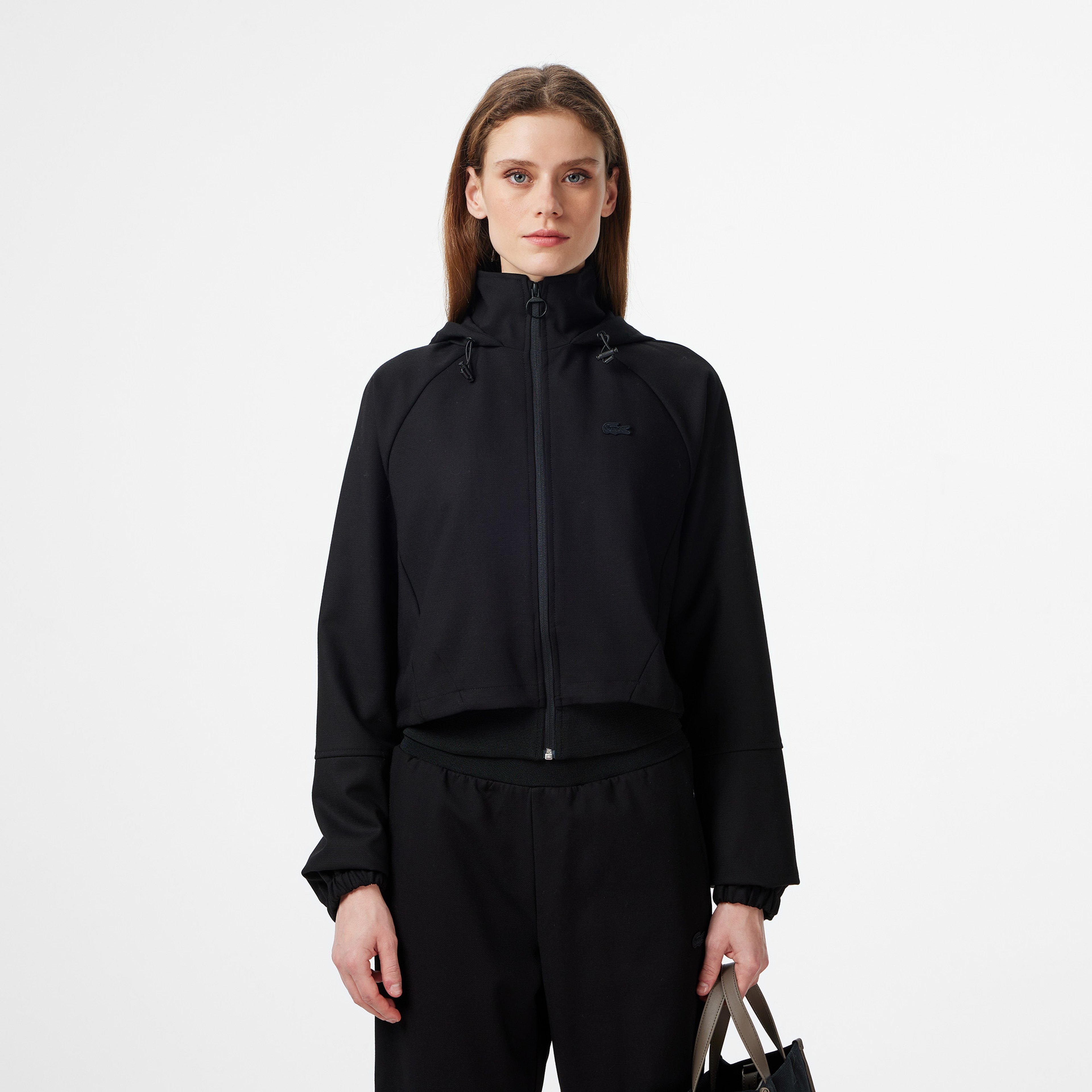 Kadın Regular Fit Kapüşonlu Siyah Dış Gömlek