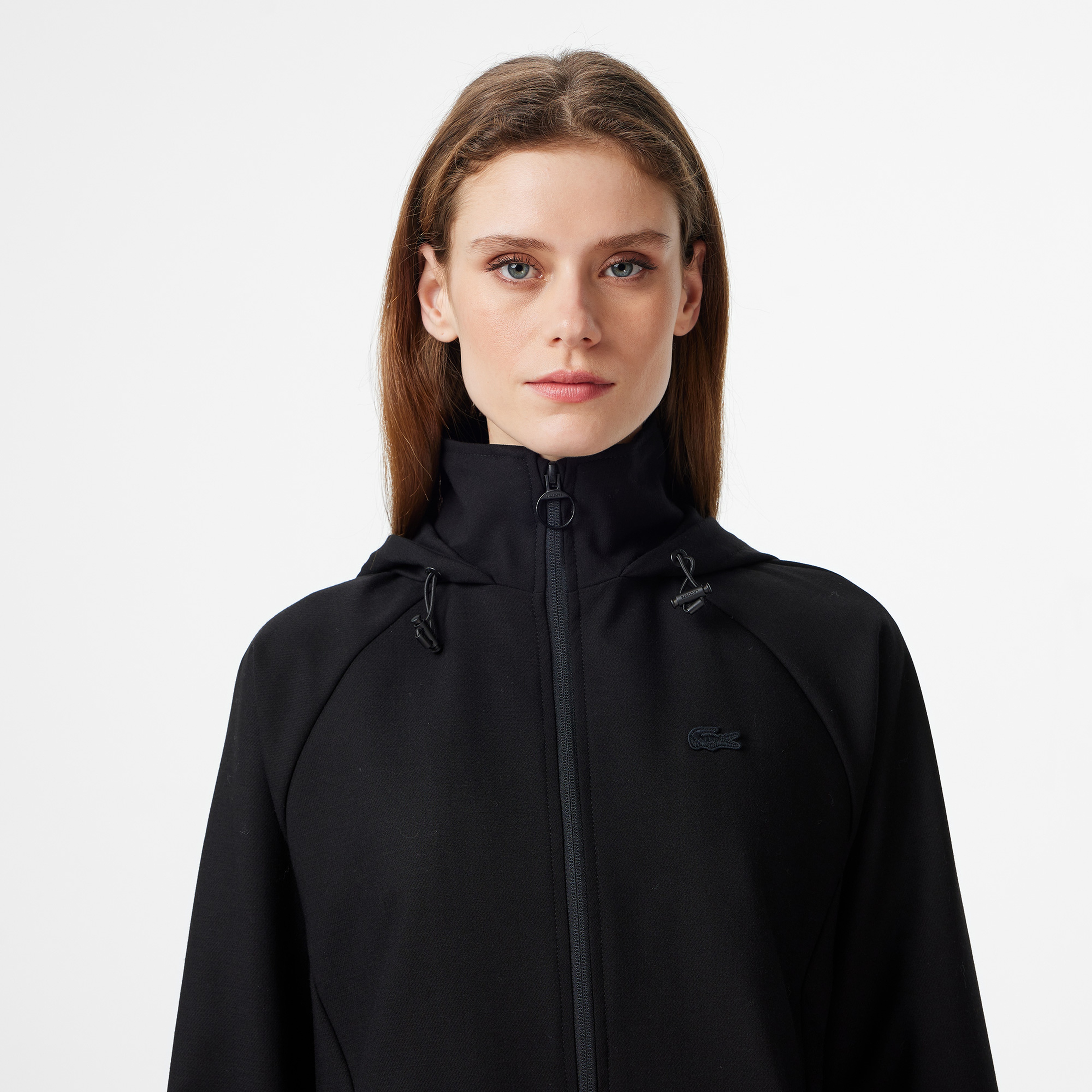 Kadın Regular Fit Kapüşonlu Siyah Dış Gömlek