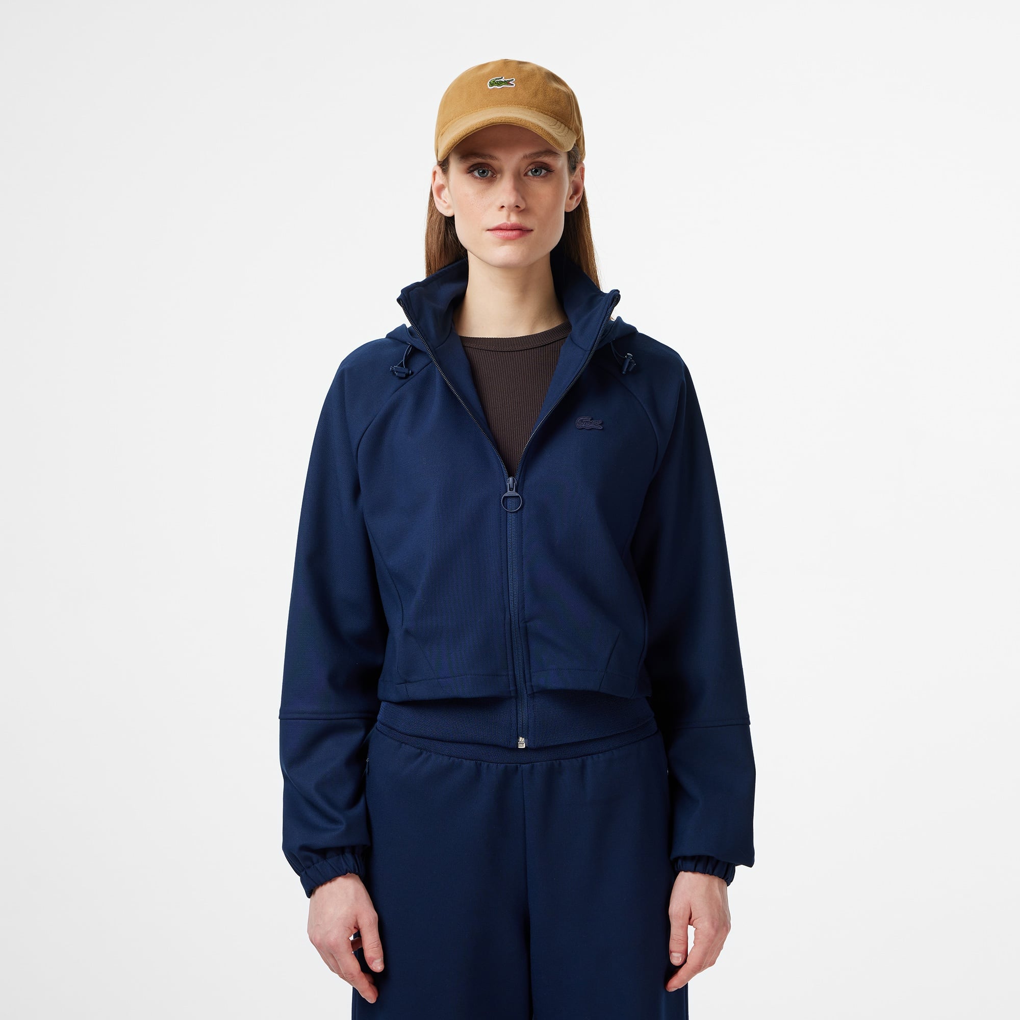 Kadın Regular Fit Kapüşonlu Lacivert Dış Gömlek