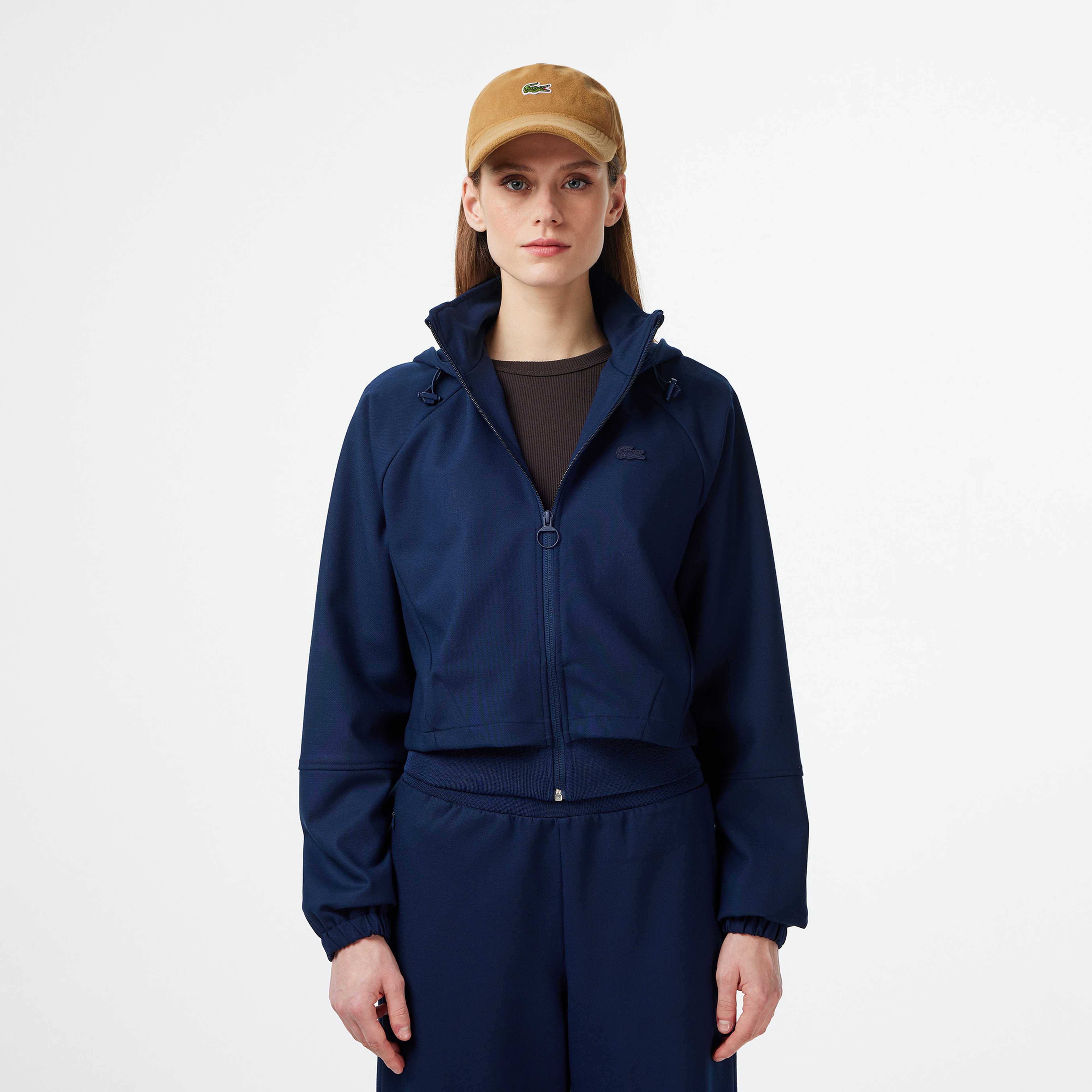 Kadın Regular Fit Kapüşonlu Lacivert Dış Gömlek